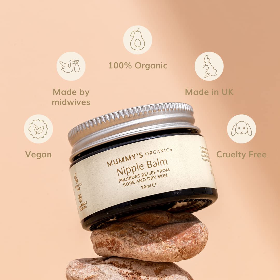 Organic Nipple Balm for Breastfeeding Moms - Fast Relief for Sore & Cracked Nipples - 100% Natural & Safe Soothing Protection - Postpartum & Nursing Essential - Perfect for Hospital Bag & Daily Nursing Care