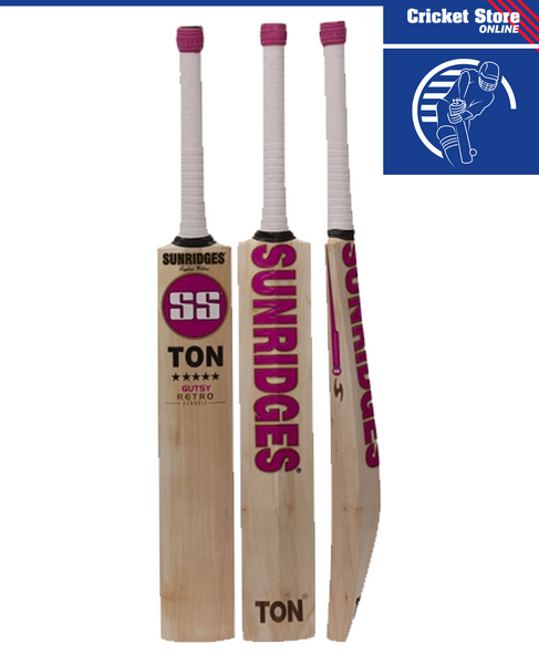 SS Retro Gutsy Cricket Bat - Premium Wooden Cricket Bat for Adults & Youth - Perfect for Cricket Matches, Practice & Backyard Games