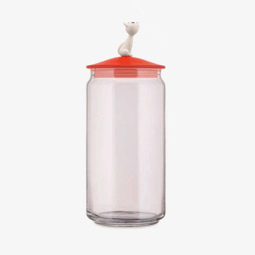 Alessi MiòJar Cat Food Jar - Elegant and Functional Pet Food Storage Container for Cats - Perfect for Kitchen, Dining Room, or Pet Feeding Station