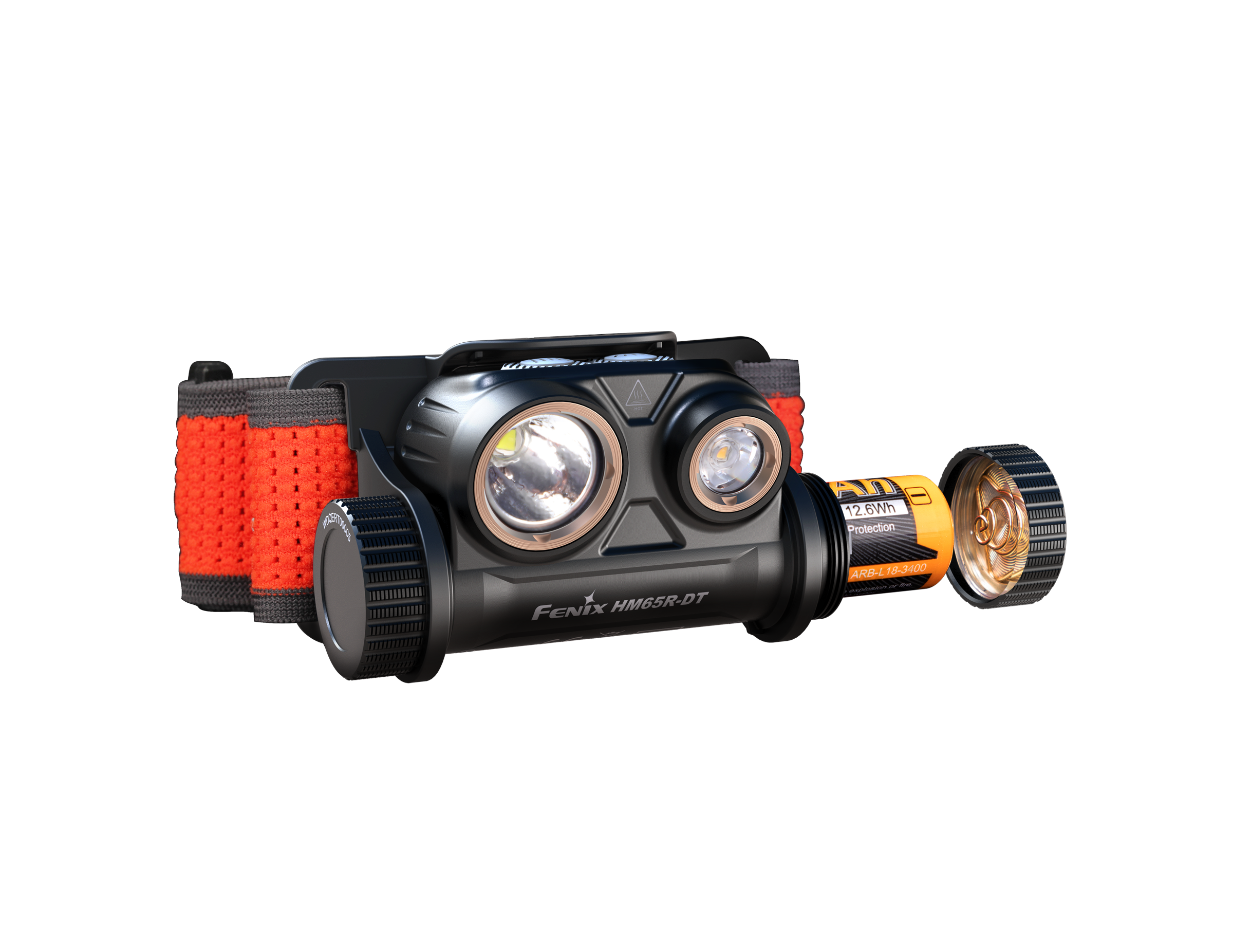 Fenix HM65R DT Rechargeable LED Headlamp - 1400 Lumens, Waterproof Headlight for Trail Running, Hiking, Camping & Outdoor Adventures