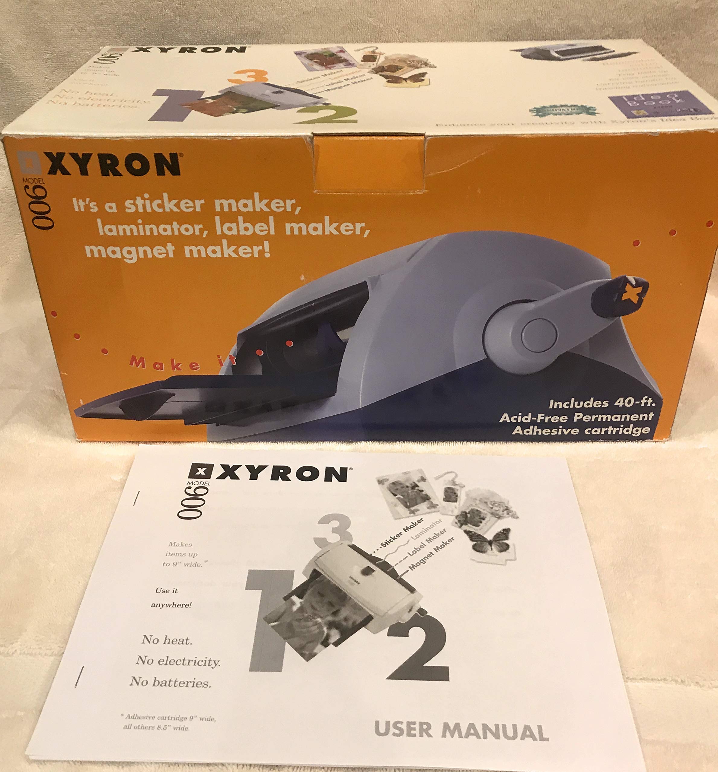 Xyron 900 Creative Station - Sticker, Laminate, Magnet & Label Maker Machine for DIY Crafts, Scrapbooking & Home Organization (1 Pack) | Perfect for Card Making, Photo Projects & School Supplies | SKU# 633674MA