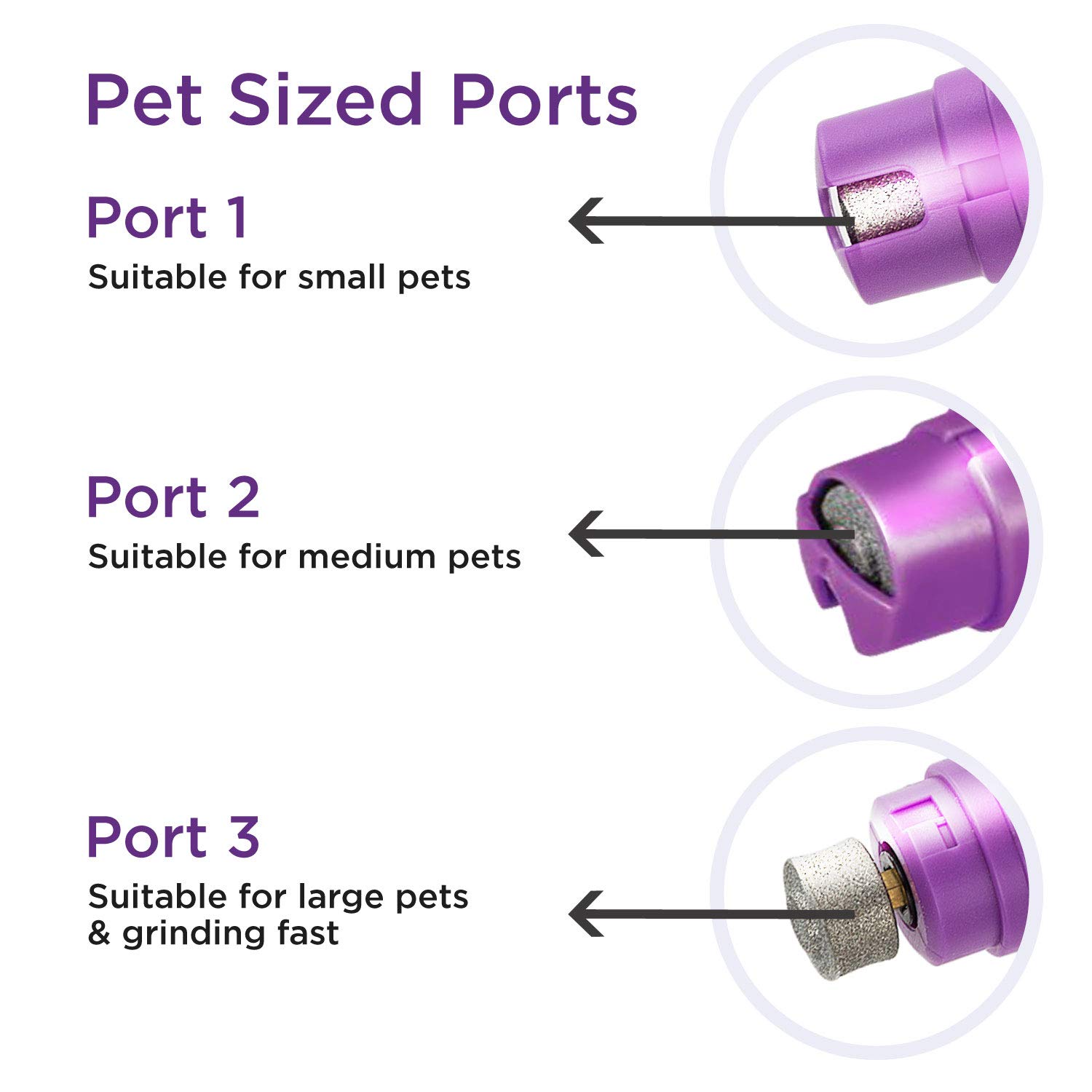 Hertzko Electric Pet Nail Grinder Kit for Dogs & Cats - LED Light Cordless Nail Trimmer with 2 Grinding Heads & USB Charging - Perfect for Home Grooming & Travel Pet Care