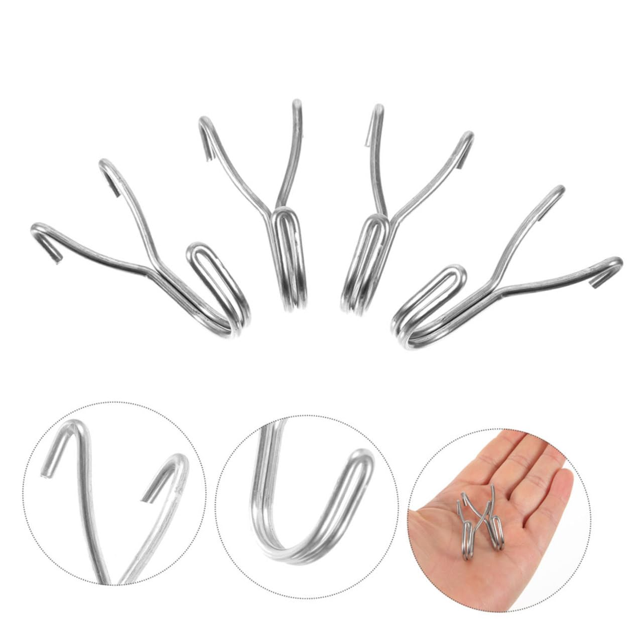 GLEAVI 30 Pack Stainless Steel Pegboard Hooks - Small Utility Hooks for Garage, Workshop & Home Organization - Heavy Duty Shelf Hooks for Peg Board Storage & Tool Hanging