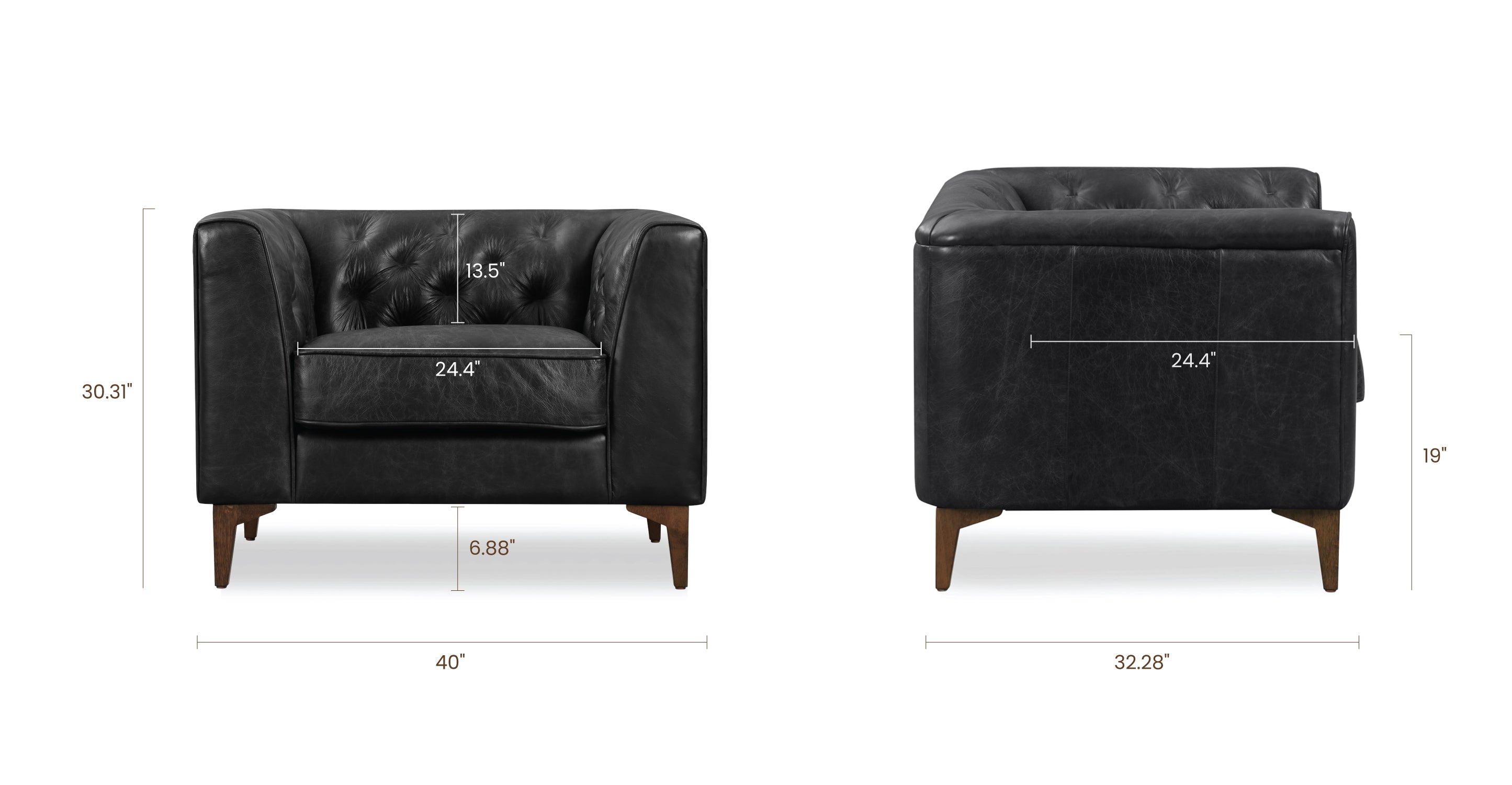 Essex Lounge Chair - Modern Comfortable Accent Chair for Living Room, Bedroom & Office - Perfect for Relaxing, Reading & Lounging