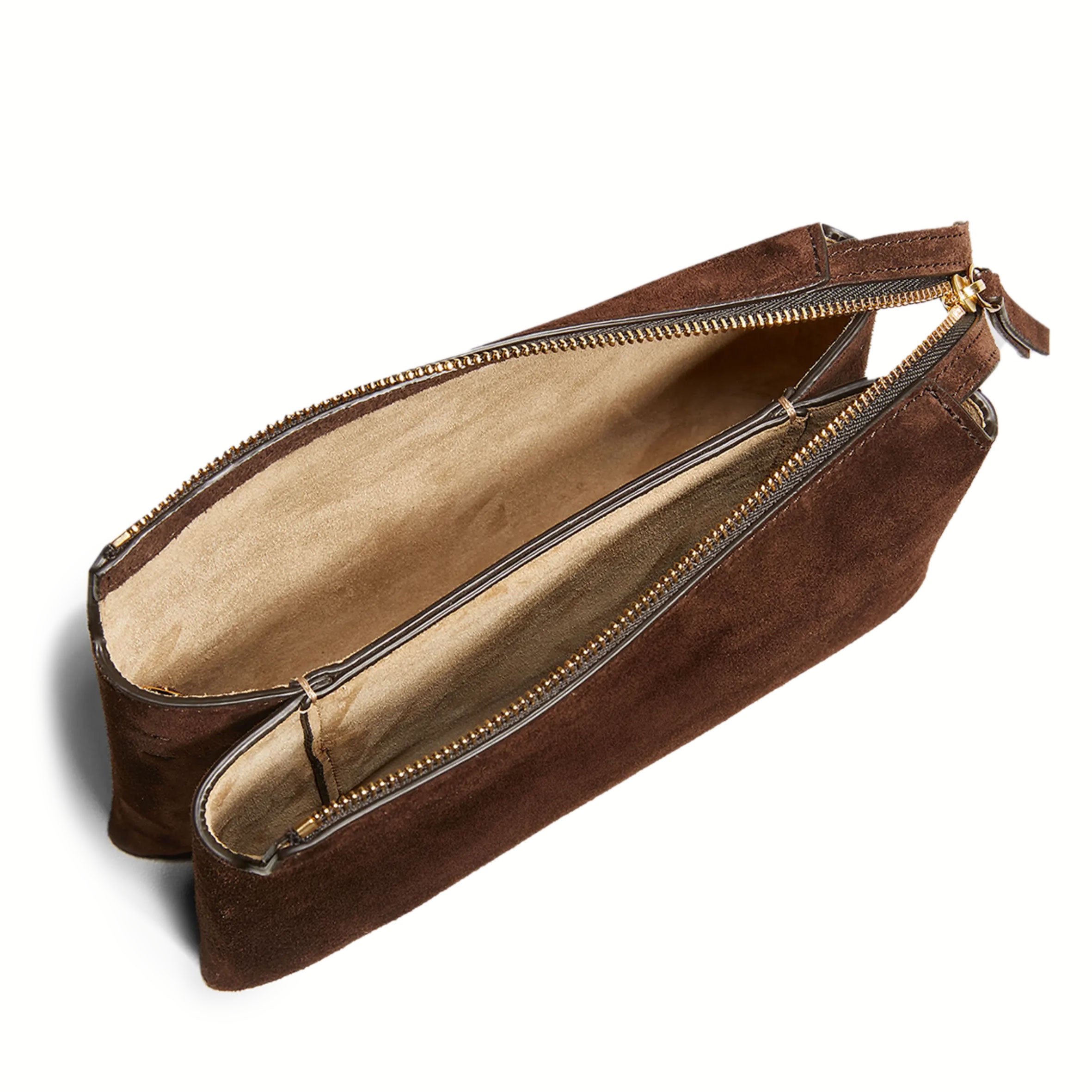 Nu Mini Twin Suede Mocha Handbag - Stylish & Compact Crossbody Bag for Women, Perfect for Everyday Use, Parties & Travel