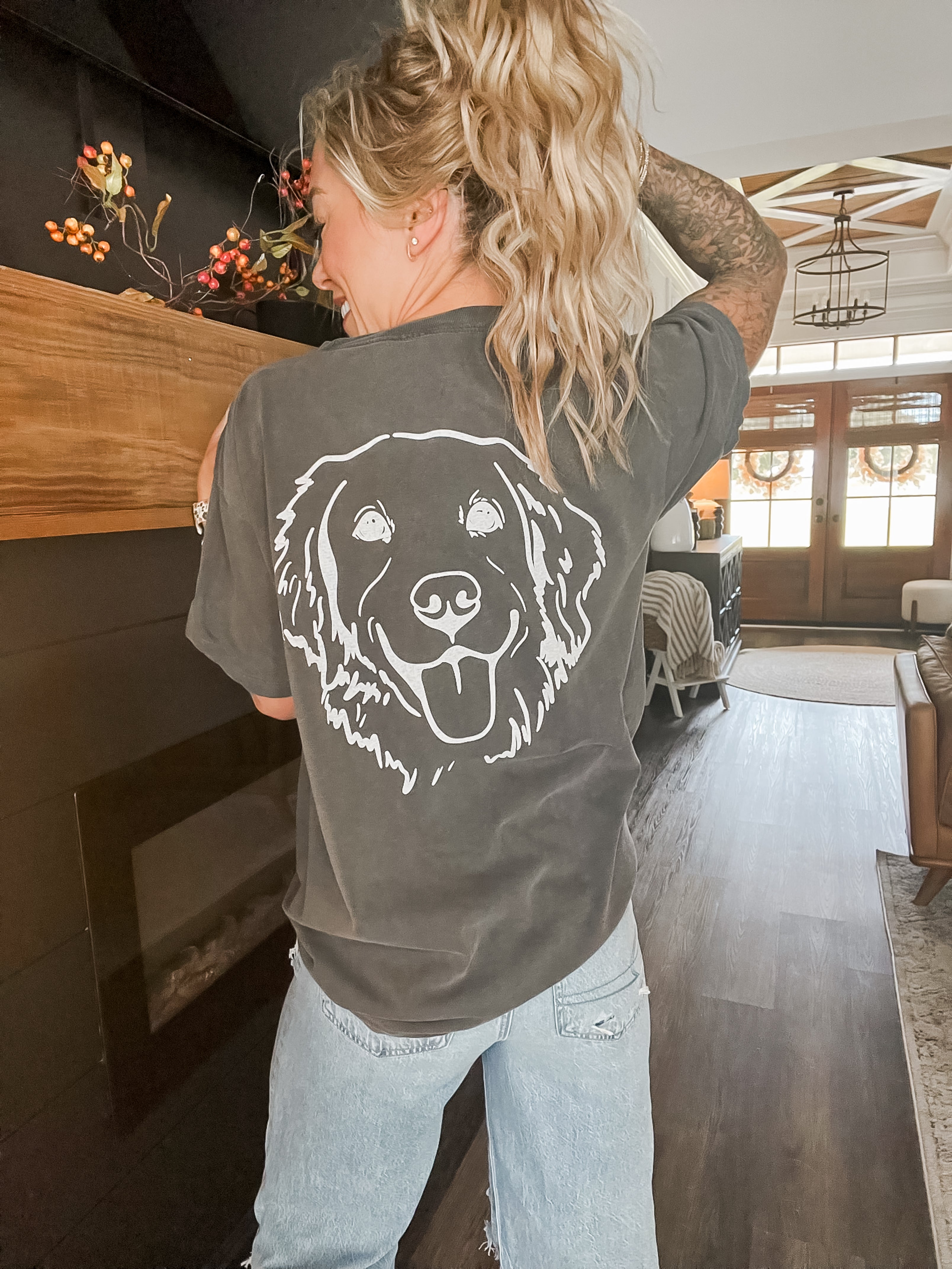 Charcoal The Dog Mom Club T-Shirt - Cute & Comfortable Graphic Tee for Dog Lovers | Perfect for Casual Wear, Dog Park Outings & Pet Lover Gifts