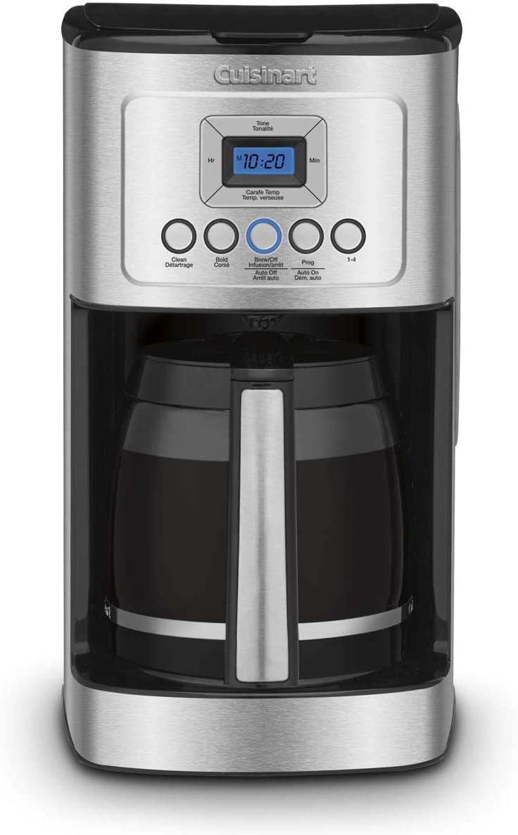 Cuisinart DCC-3200C 14-Cup Programmable Coffee Maker in Silver – Perfect for Home, Office & Entertaining – Auto Brew & Keep Warm Feature