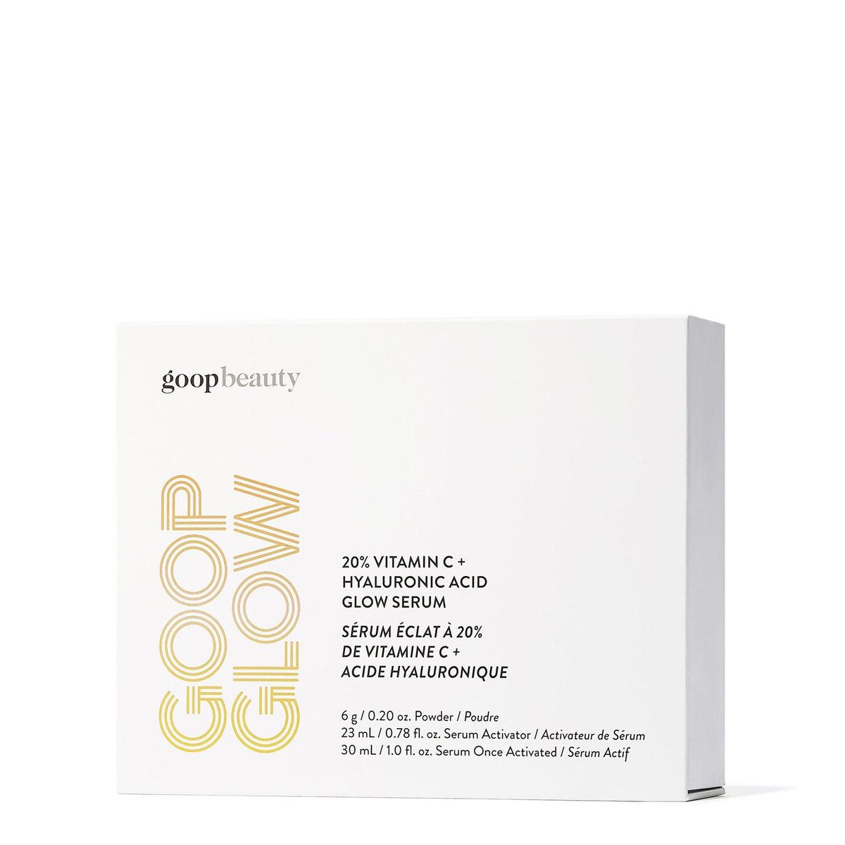 GOOPGLOW 20% Vitamin C + Hyaluronic Acid Face Serum for Brightening & Hydration - Anti-Aging Glow Treatment for Day & Night Skincare Routine