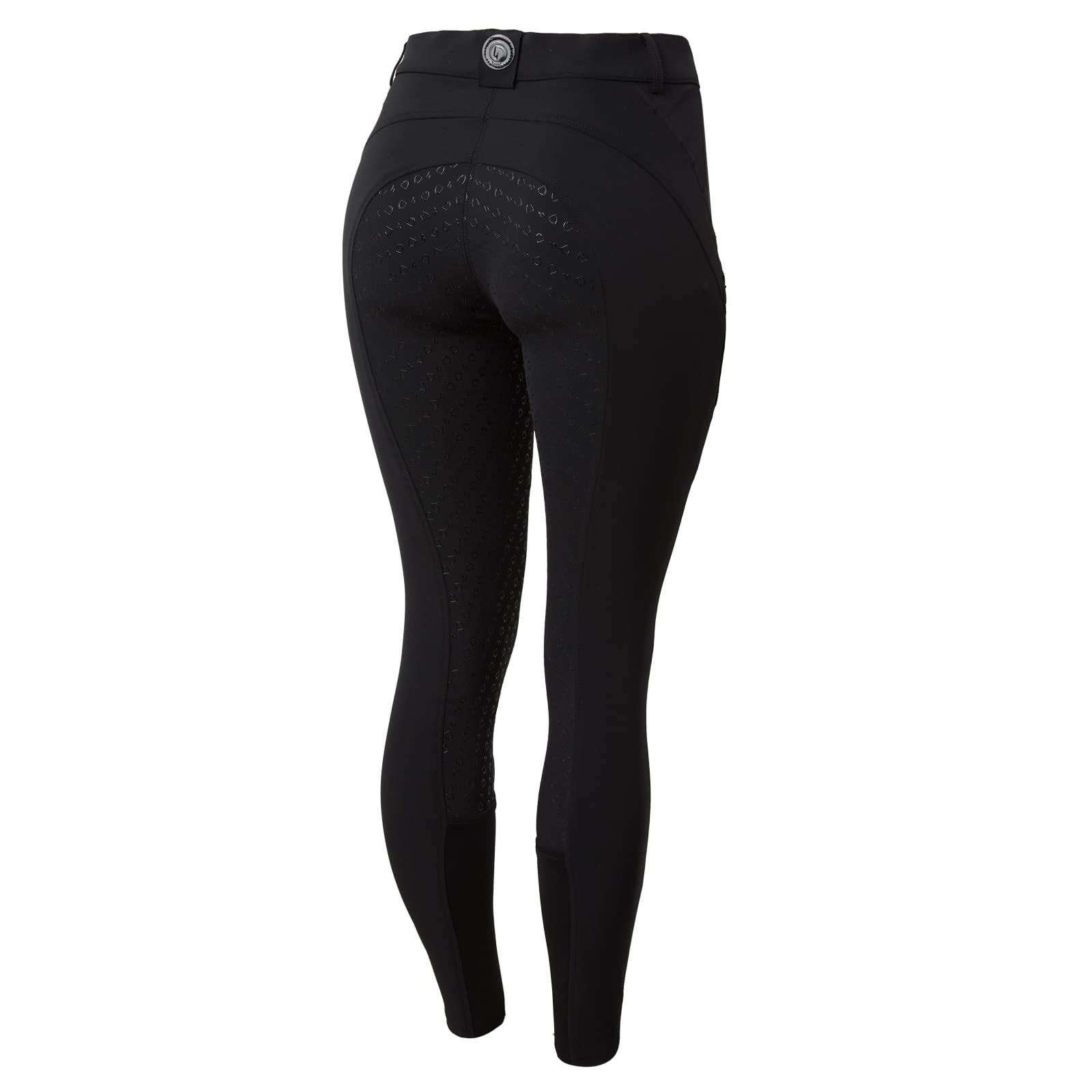 HORZE Mila Women's High Waist Silicone Full Seat Equestrian Breeches with Phone Pocket - Perfect for Horse Riding, Training & Outdoor Activities