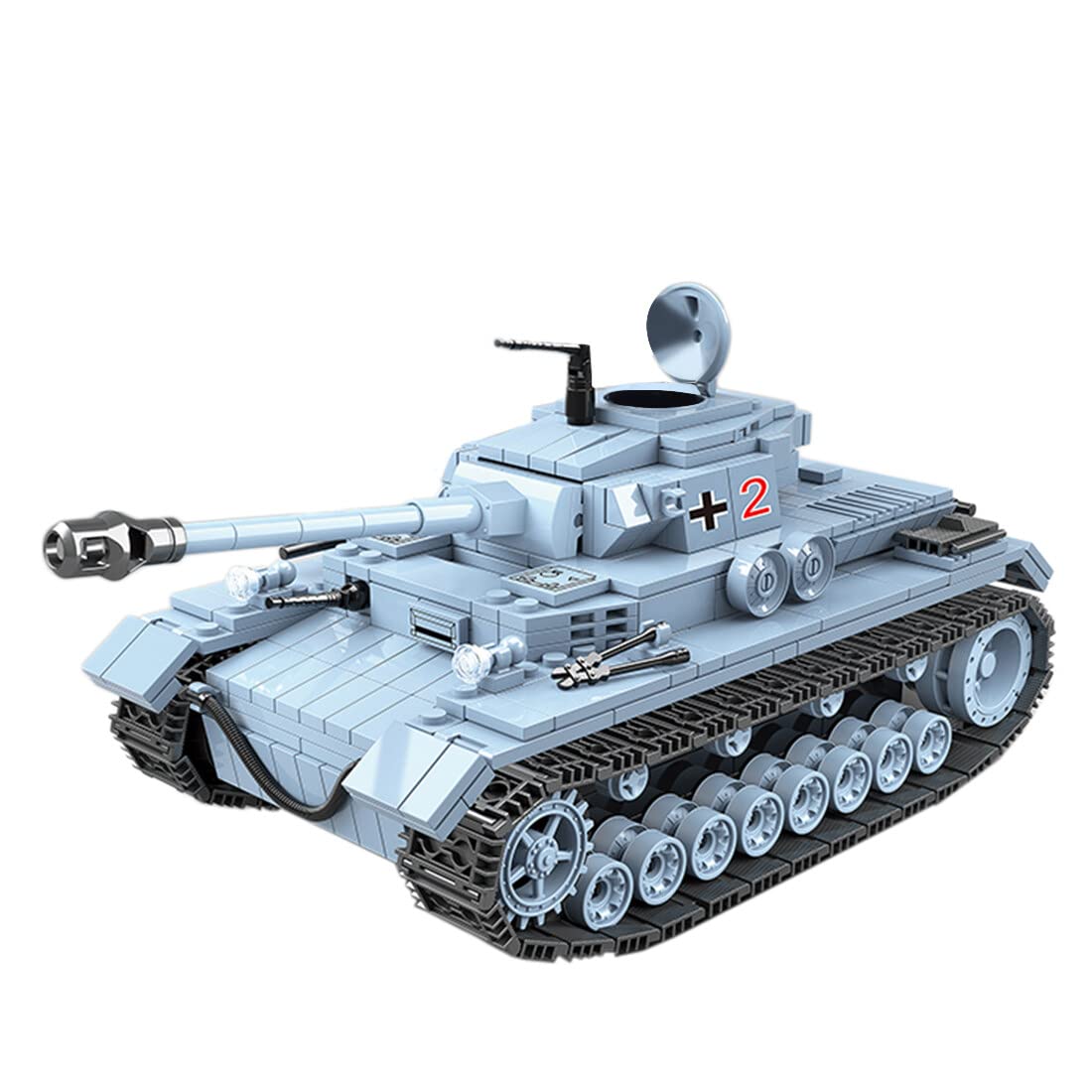 Luminda WW2 German No.4 Medium Tank Building Blocks Set - 716 PCS Military Army Tank Model Kit for Adults & Kids, Lego-Compatible Collectible Toy (Perfect for History Enthusiasts, DIY Projects & Display)