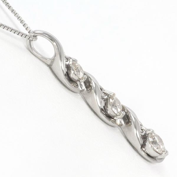 18K White Gold Brown Diamond Necklace - 0.30ct (Approx. 41cm) | Elegant Jewelry for Women, Perfect for Weddings, Anniversaries & Special Occasions