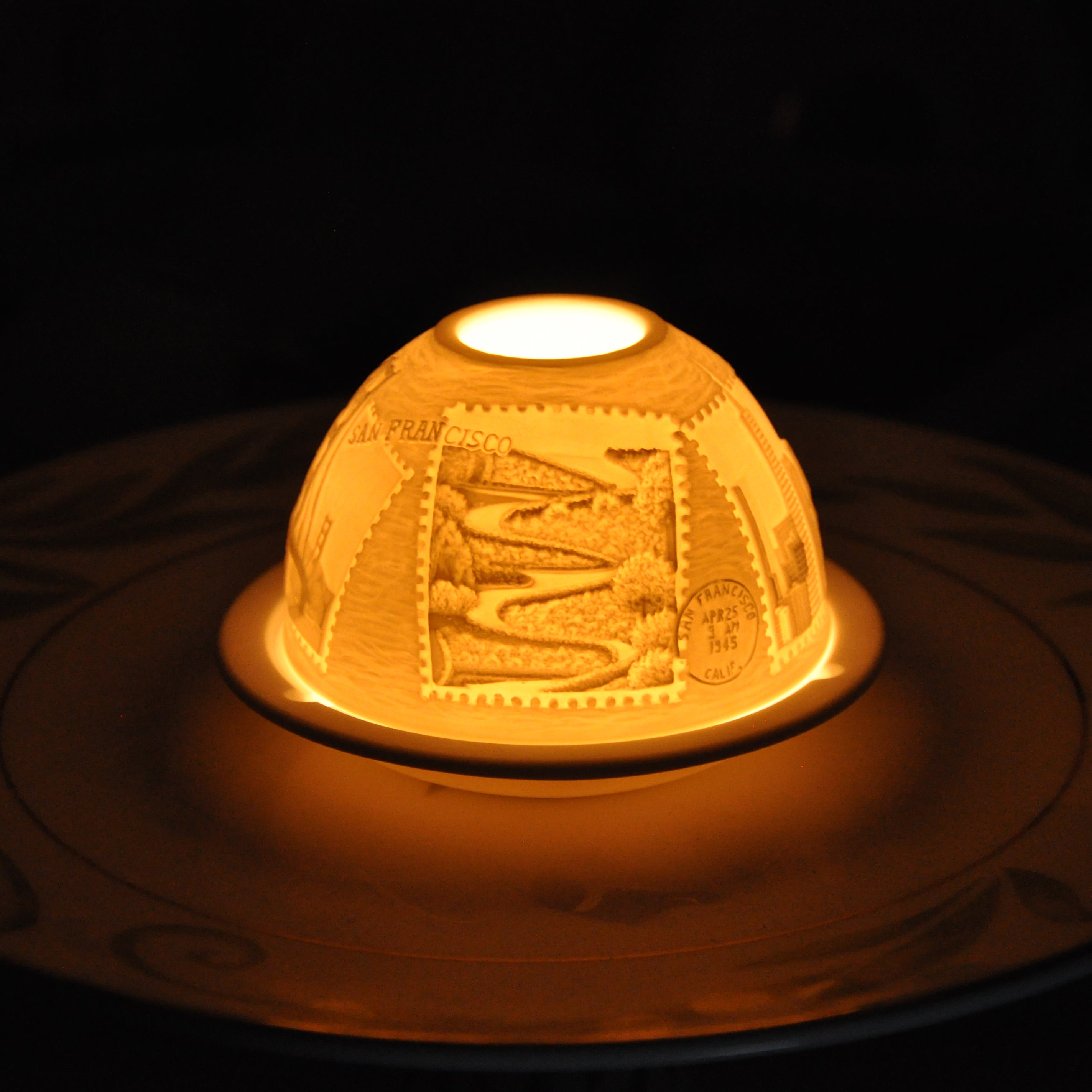 Handmade San Francisco Porcelain Votive Candle Holder - Elegant Home Decor for Weddings, Parties & Romantic Ambiance