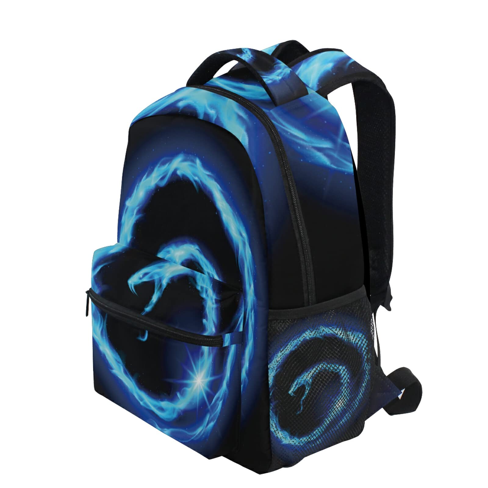Blue Snake Pattern Waterproof Laptop Backpack for Students - School Bookbag for Boys & Girls, Men & Women | Durable Daypack for Outdoor Camping, Travel & Daily Use
