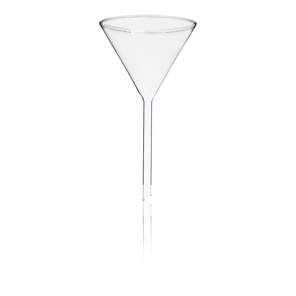 Kimble 28980-200 Laboratory Glass Round Filling Funnel with 200mm ID & Long Stem - Perfect for Chemistry Experiments, Home Brewing & Essential Oil Refilling