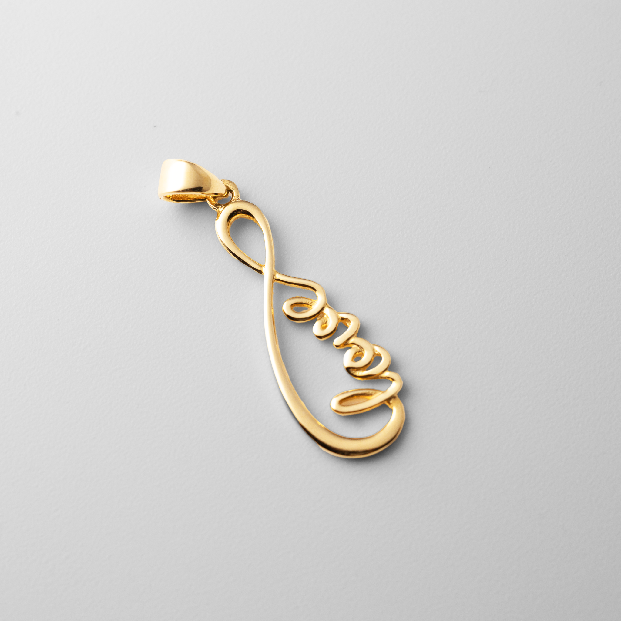 14K Gold Love Infinity Pendant Necklace for Women - Model 2370 | Romantic Gift for Anniversary, Valentine's Day & Special Occasions
