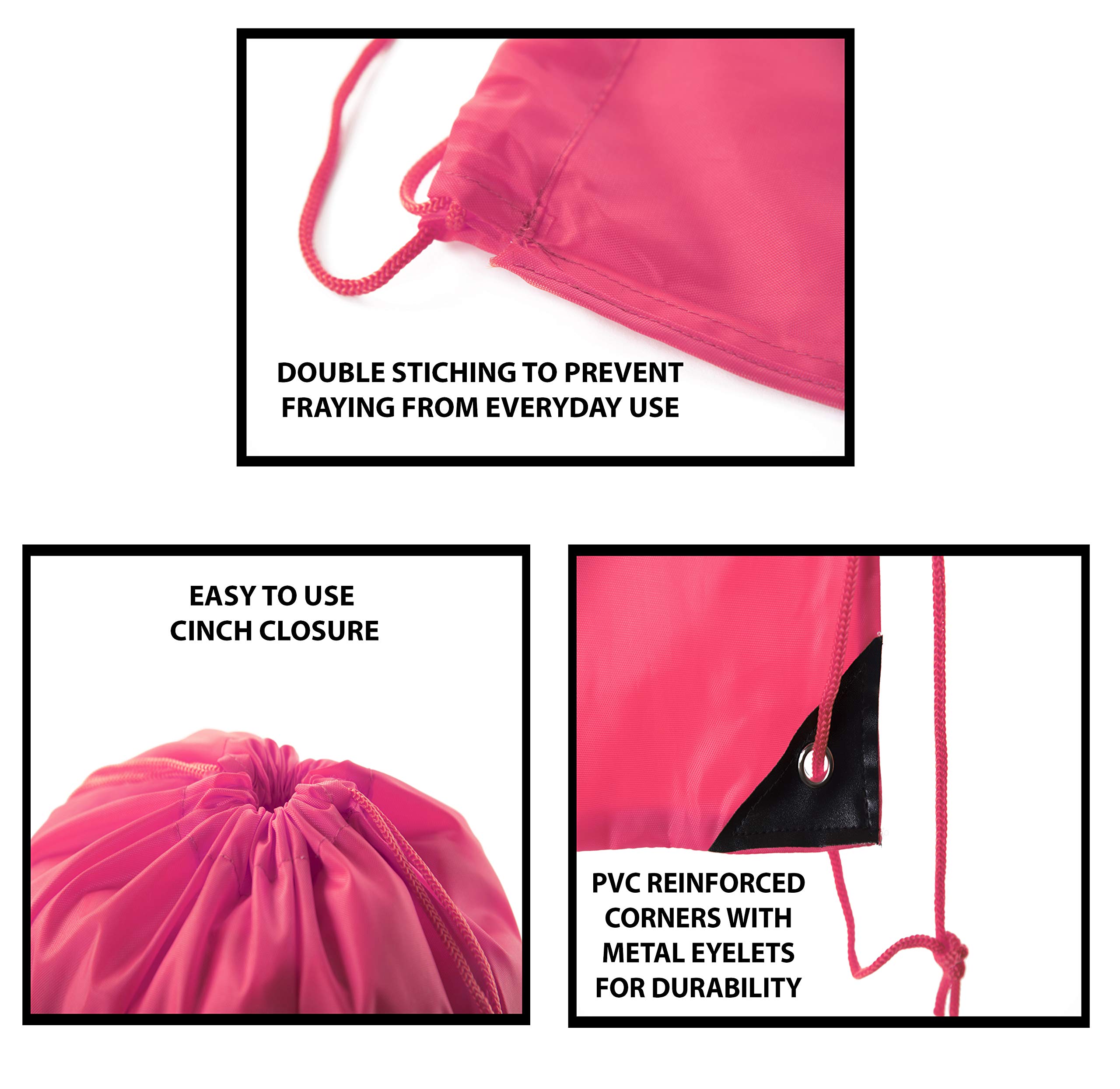 Mato & Hash Drawstring Bulk Bags - Durable Cinch Sacks & Backpack Pull String Bags in 15 Colors | 1PK to 100PK Options | Perfect for School, Gym, Travel & Storage Organization