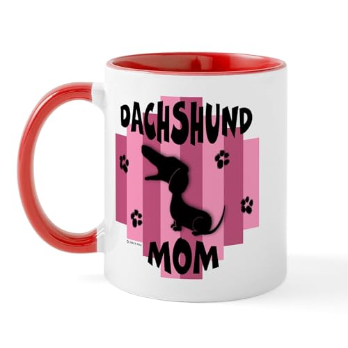 White/Red Inside - Dachshund Mom Mug