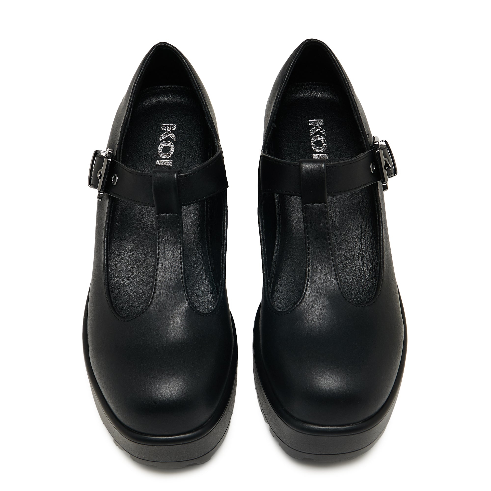 SAI Black Mary Jane Shoes - Faux Leather Edition | Comfortable & Stylish Women's Dress Shoes for Work, Party & Formal Occasions