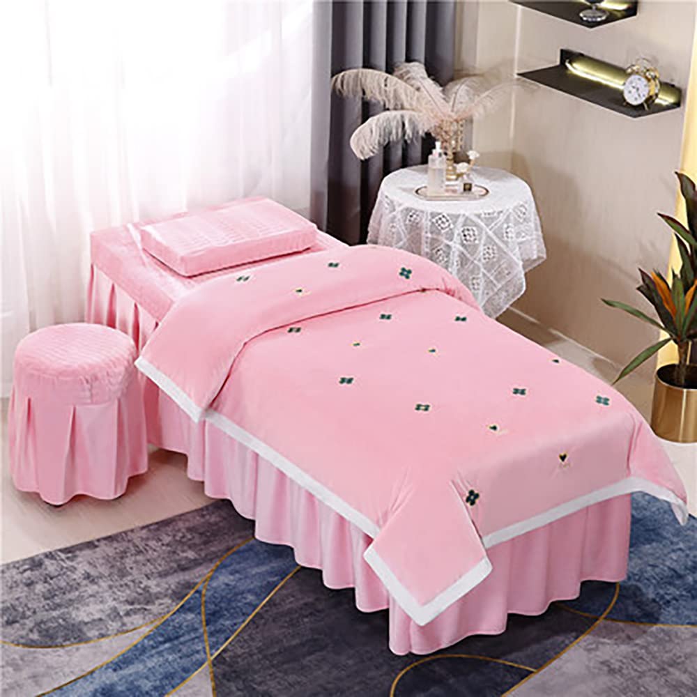 Vintage Massage Bed Sheet - Breathable Salon Bed Cover with Face Hole for Beauty & Spa Treatments, Decorative & Comfortable (185x70cm) - Perfect for Facial, Massage & Waxing Services