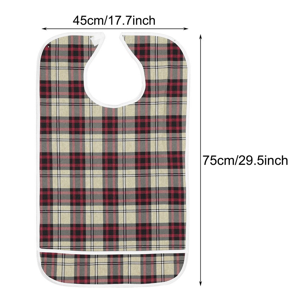 Adult Bib for Elderly & Seniors - Waterproof & Adjustable Mealtime Bib for Dining, Feeding & Caregiving - Perfect for Dementia, Parkinson's & Disabled Adults