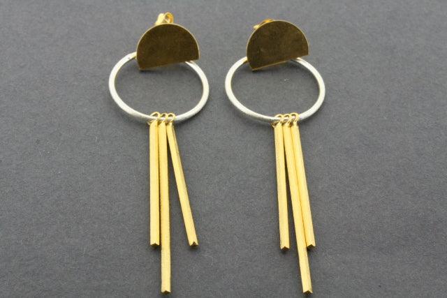 Empire Drop Earrings - Gold Plated Dangle Earrings for Women | Elegant & Stylish Jewelry for Parties, Weddings & Special Occasions