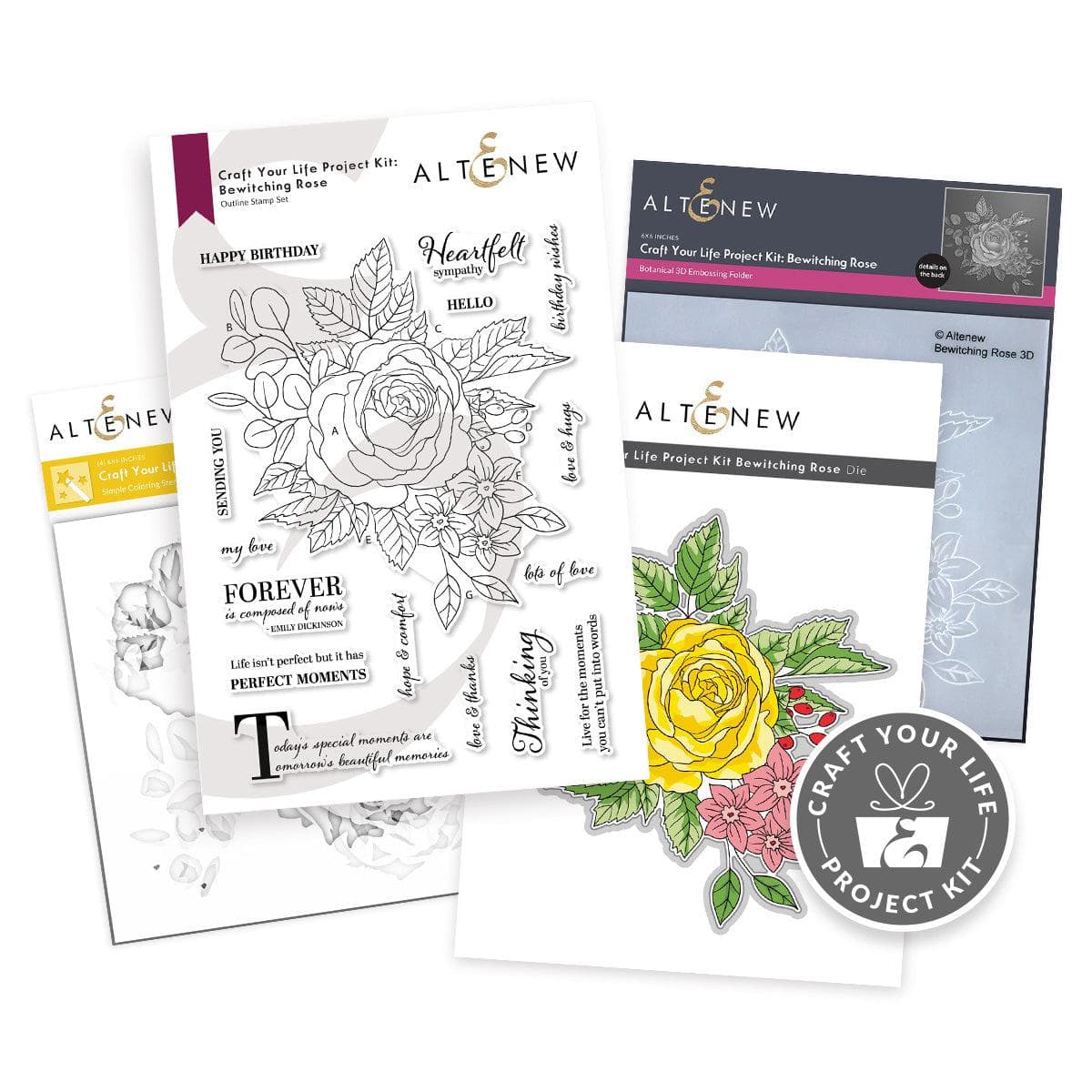 DIY Craft Your Life Project Kit - Bewitching Rose Floral Arrangement Set for Home Decor, Wedding, Party & Gift Giving
