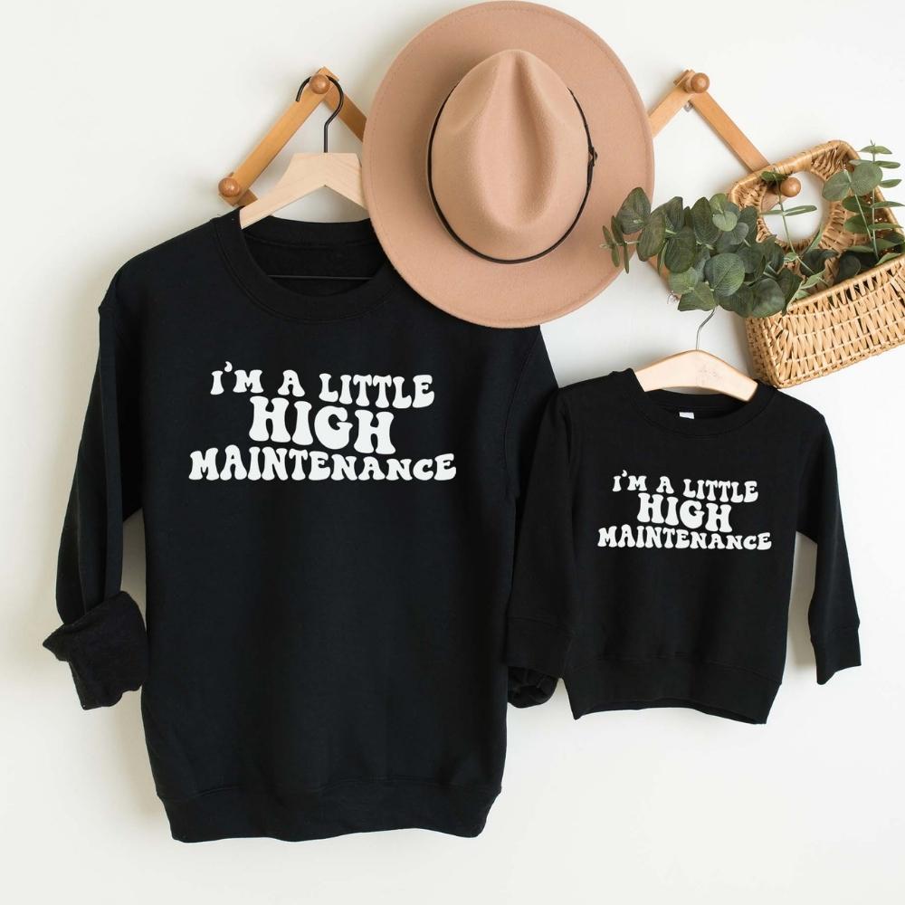 Stylish Matching Mom & Kids Sweatshirts - Comfortable Mother-Daughter Outfits for Family Photos, Holidays & Casual Wear