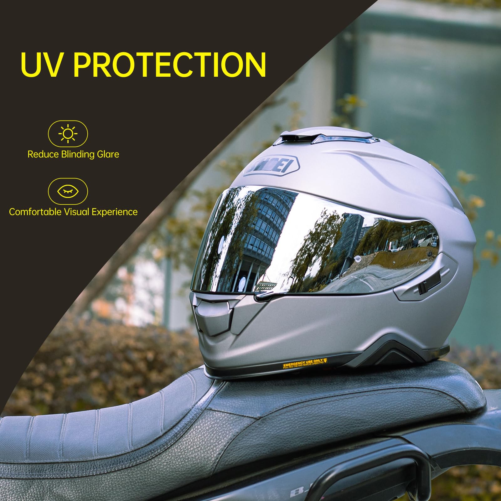 Soman GT Air 2 Visor Shield Replacement - Compatible with GT Air, GT Air 2, Neotec, CNS-1, TC-5, TC-9 Motorcycle Helmets (Silver) - Durable Face Shield for Enhanced Riding Protection & Comfort