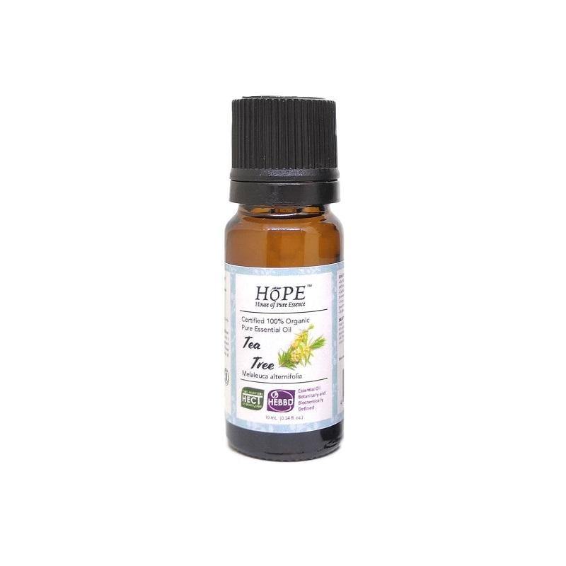 Organic Tea Tree Essential Oil 10ml - 100% Pure Natural for Skin, Hair & Aromatherapy - Perfect for Acne, Scalp Care & Relaxation