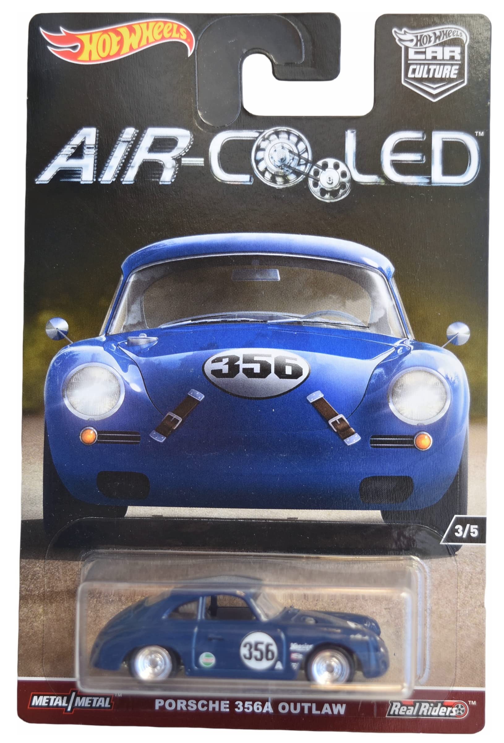 Hot Wheels Porsche 356A Outlaw Diecast Car - 1:64 Scale Blue Collectible Model - Perfect for Display, Gifts & Racing Enthusiasts