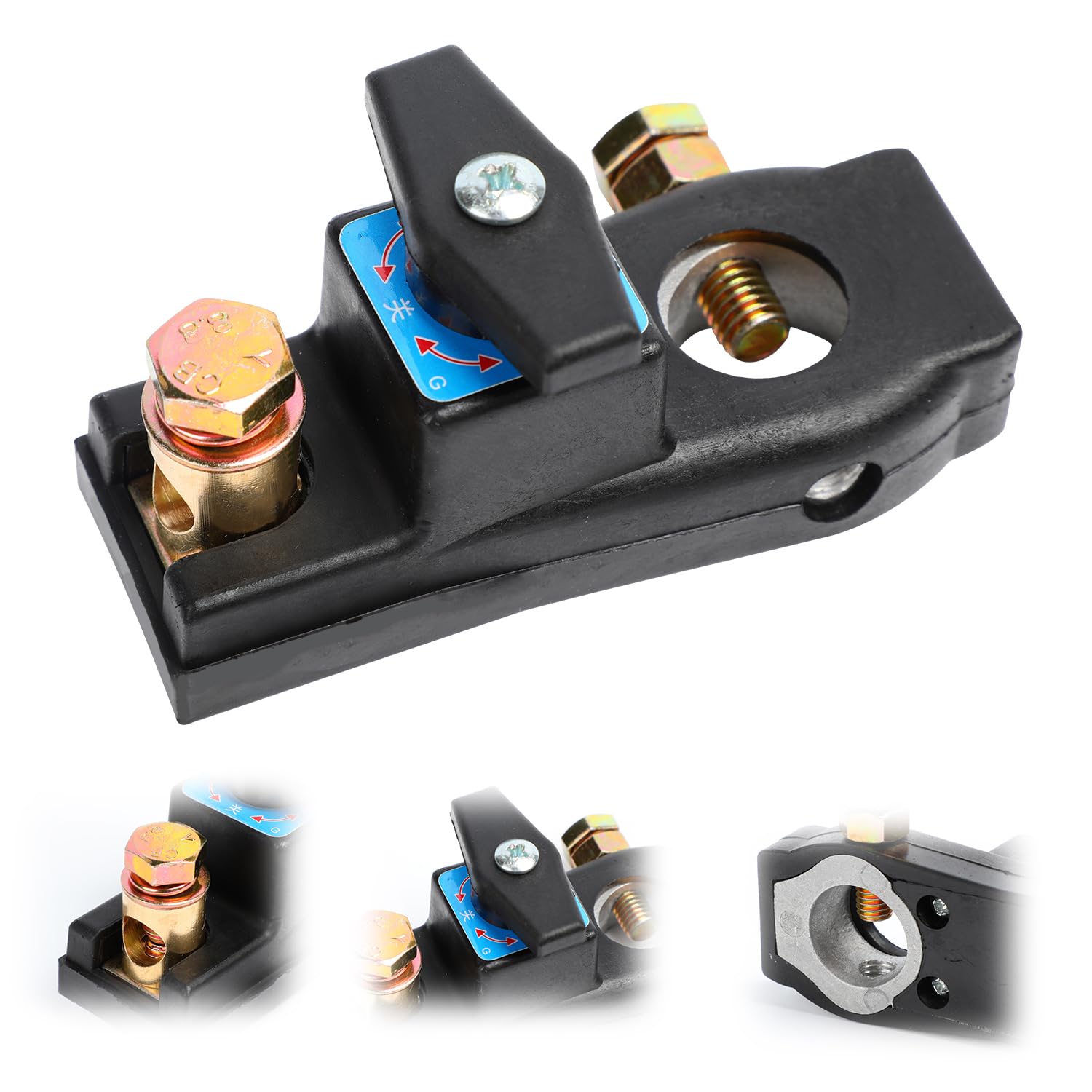 Heavy Duty Battery Disconnect Switch - High Current Master Power Cut Isolator Kill Switch for Car, RV, Boat & Marine - Quick Release Battery Shutoff Switch for Emergency Power Cutoff & Vehicle Storage