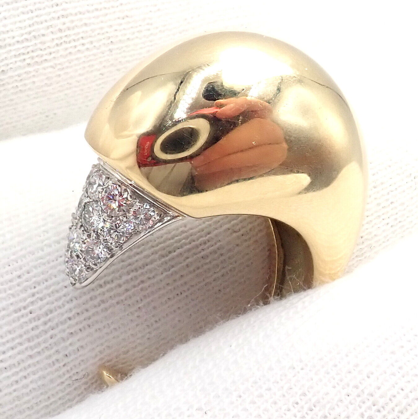 Authentic Tiffany & Co. Elsa Peretti 18k Yellow Gold Diamond Bird Ring - Luxury Jewelry Gift for Women, Perfect for Anniversaries & Special Occasions