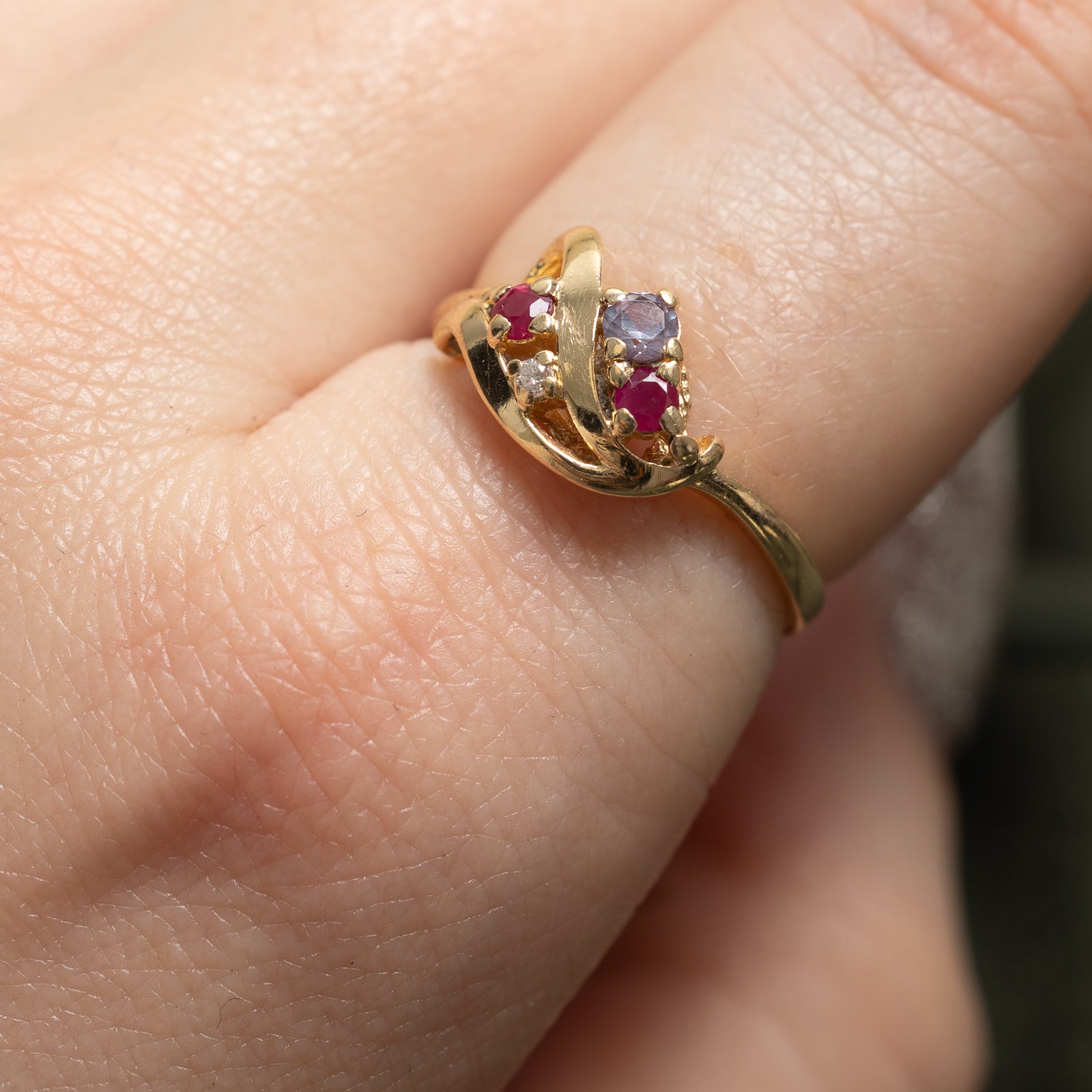 Exquisite 0.25ctw Scattered Multi Gemstone Ring | Size 6.75 | 0.02ct per Stone | Elegant Stackable Jewelry for Women | Perfect for Weddings, Anniversaries & Everyday Wear