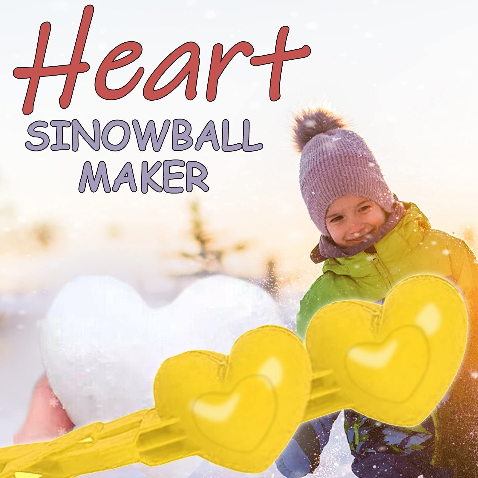 1Pc Snowball Maker Tool with Handle - Winter Snow Ball Toys for Kids & Adults - Perfect for Outdoor Snowball Fights, Indoor Winter Games & Family Fun Activities