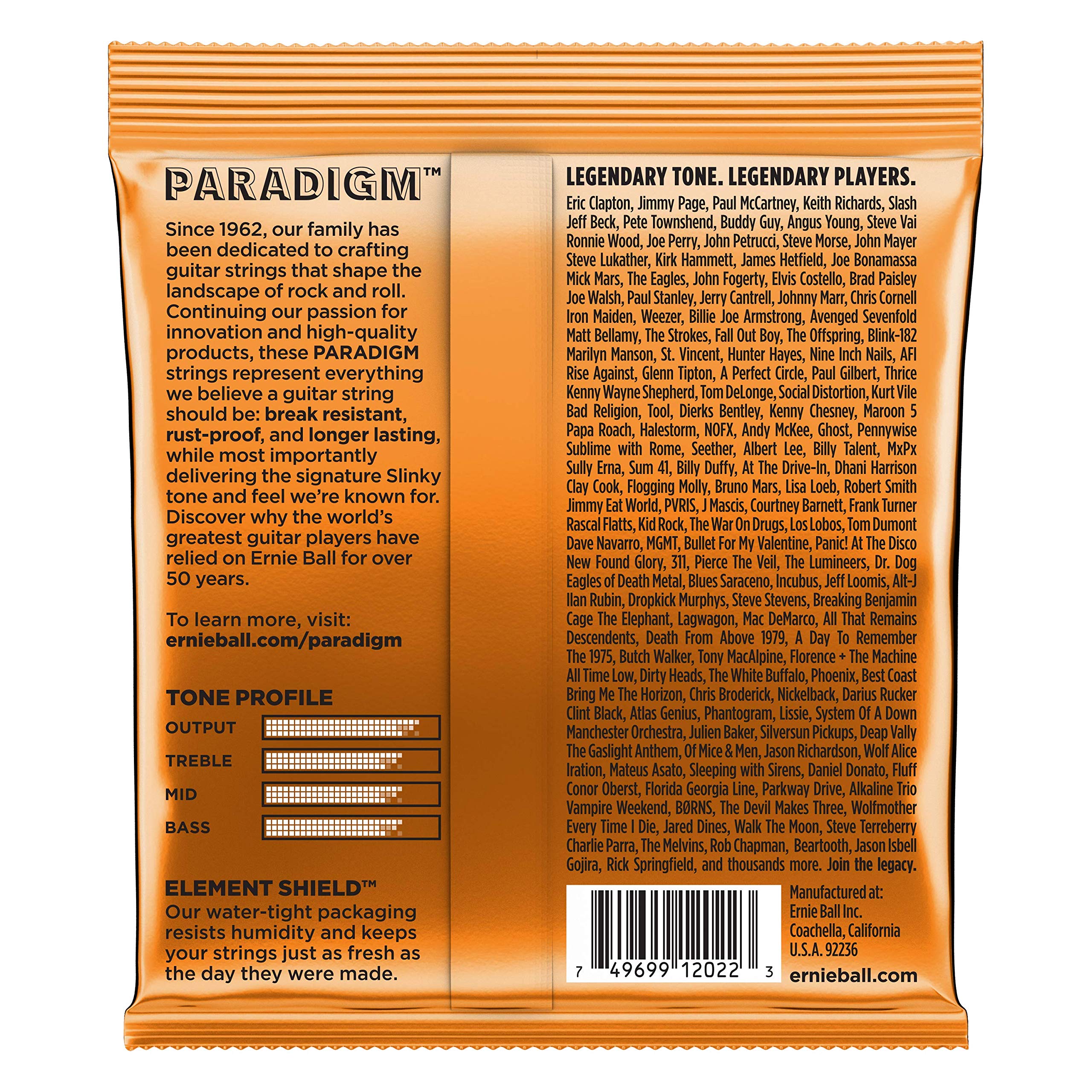 Ernie Ball 2022 Paradigm 9-46 Hybrid Slinky Electric Guitar Strings - 4 Pack Set | Perfect for Rock, Blues & Metal Performances