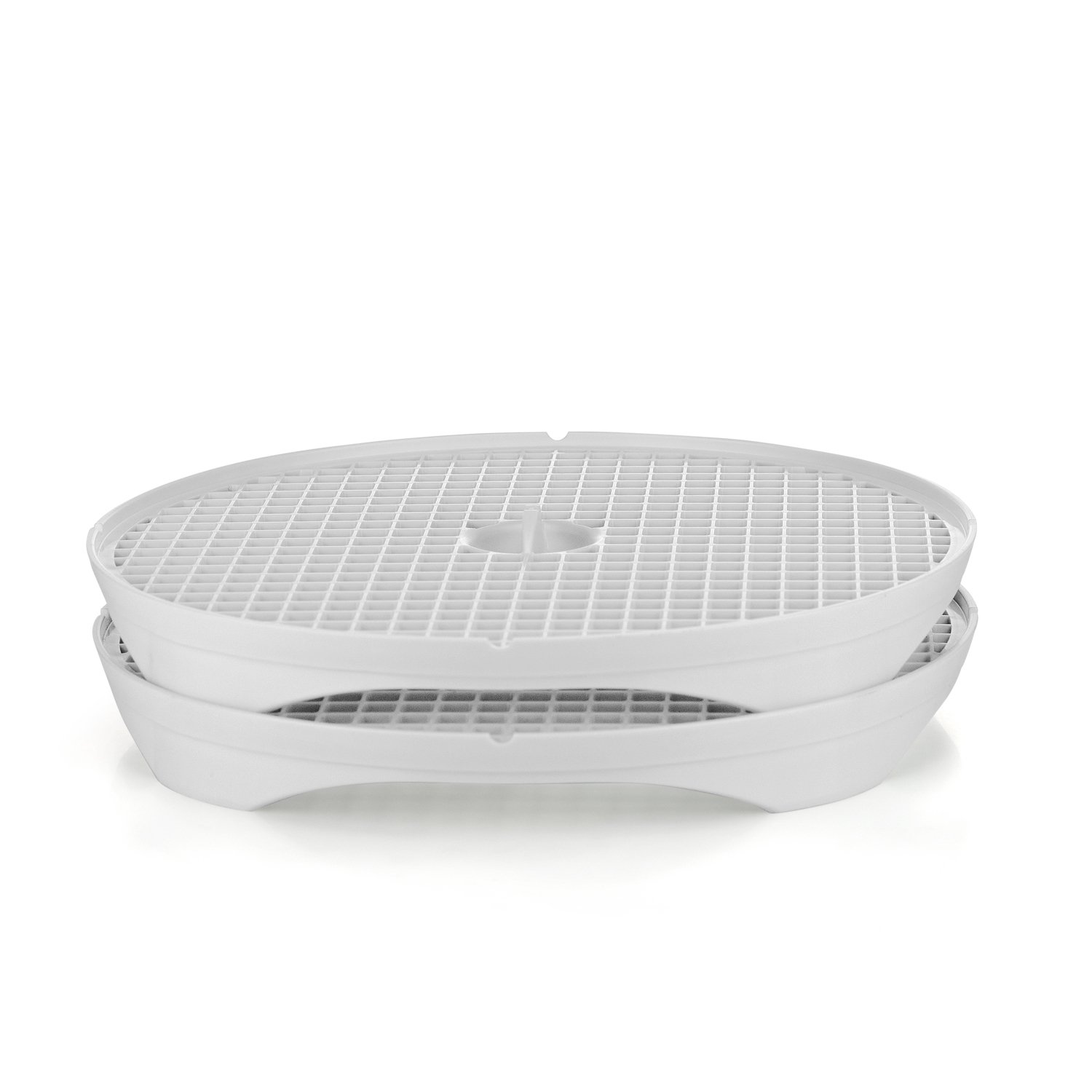 Börner Crispymaker 2-Piece Set (White) – Healthy Microwave Chip Maker for Low-Calorie, Fat-Free Potato & Vegetable Chips – Make Fresh Homemade Snacks – Perfect for Keto, Vegan & Healthy Lifestyle