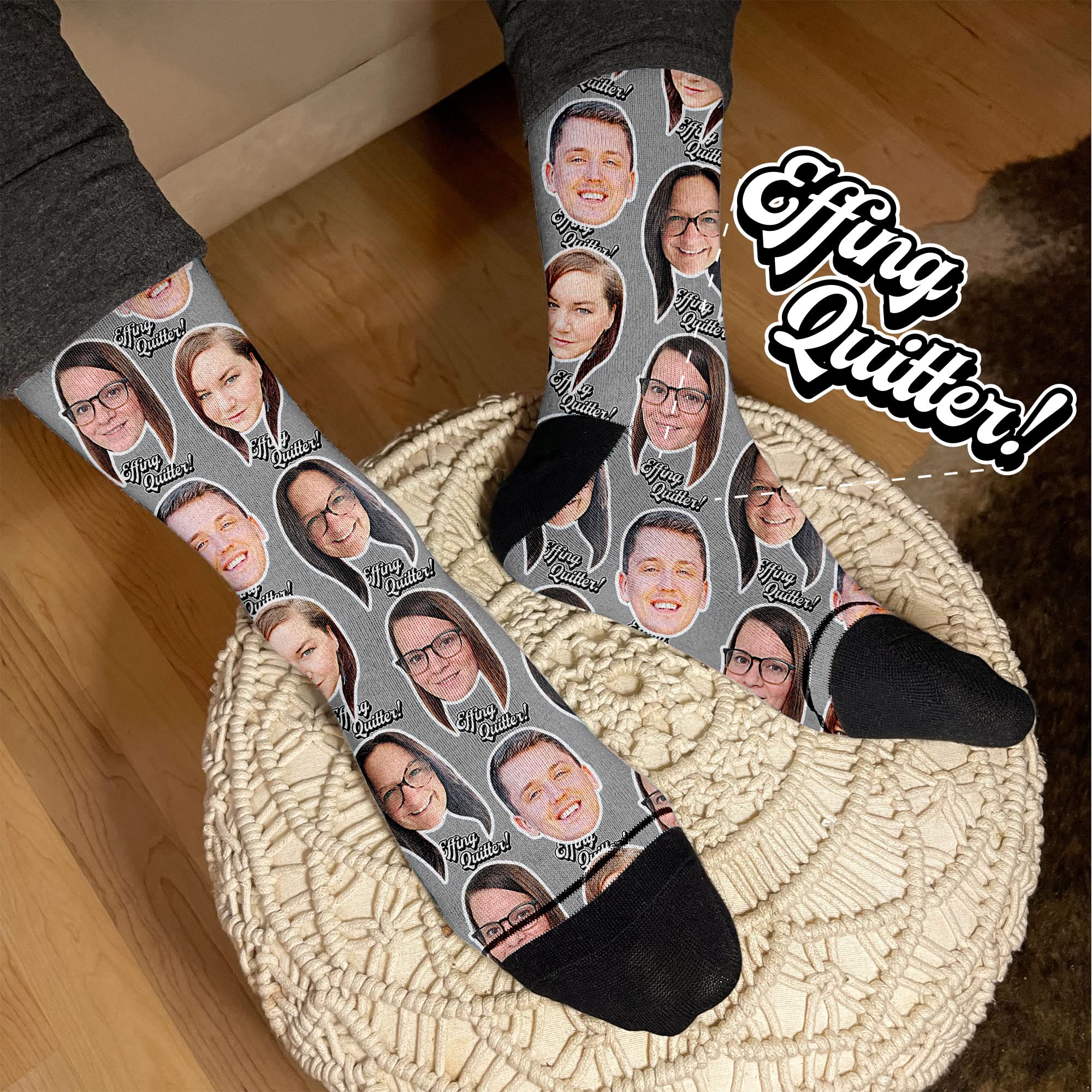 Personalized Face Socks - Custom Photo Socks for Birthday, Anniversary & Holiday Gifts - Fun Novelty Socks for Couples, Friends & Family