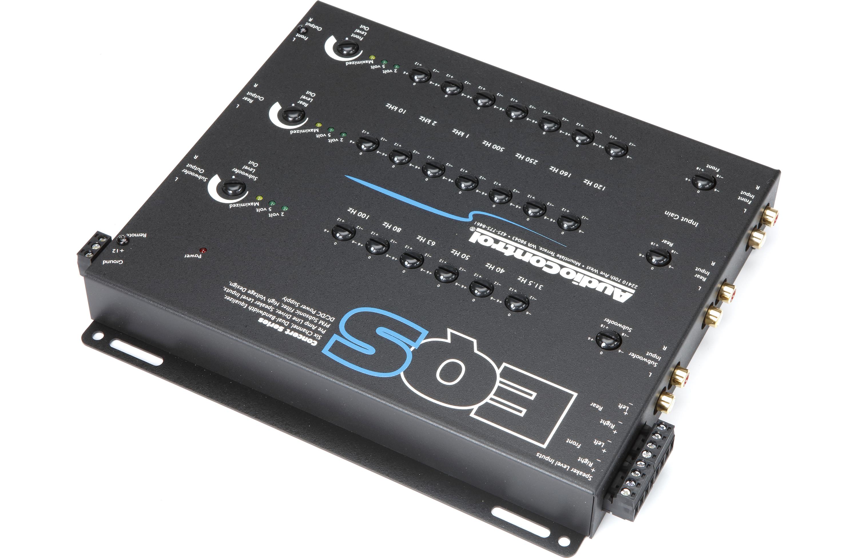 AudioControl EQS 6-Channel Car Audio Equalizer - 13-Band Graphic EQ for Trunk Mount (Black) | Enhance Sound Quality for Car Audio Systems & Custom Installations