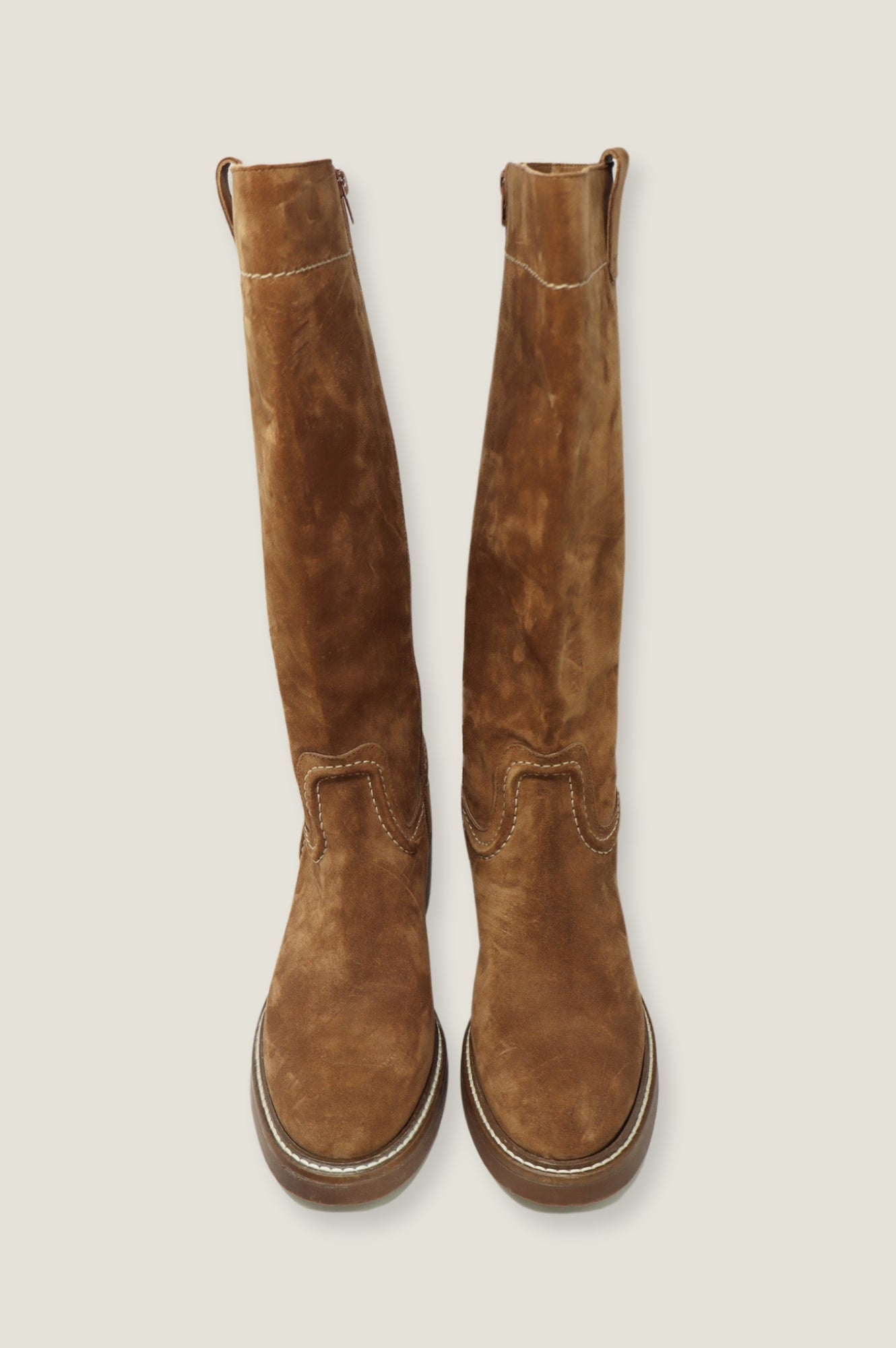 ALPE Trento Knee High Suede Boots for Women - Comfortable Tan Winter Boots with Soft Lining | Perfect for Cold Weather, Snow, and Outdoor Activities