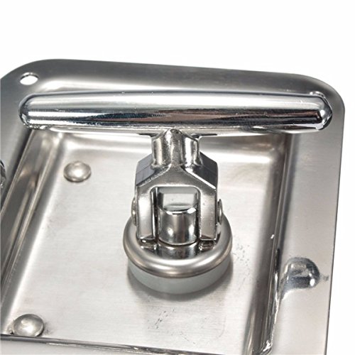 YONGYAO Stainless Steel T-Shaped Handle Lock Tool Box for Truck, Trailer & Camping - Heavy Duty, Foldable Design for Secure Storage & Easy Transport