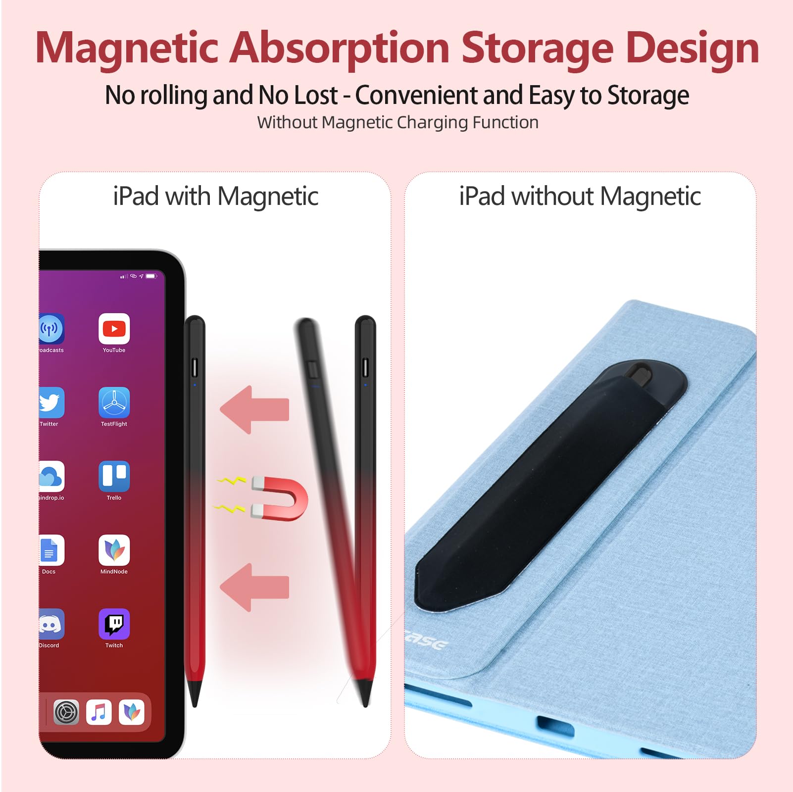 TQQ Stylus Pen for Apple iPad (2018-2024) - 2nd Gen Pencil with Tilt Detection & High Precision | Compatible with iPad 6th-10th Gen, iPad Pro 11