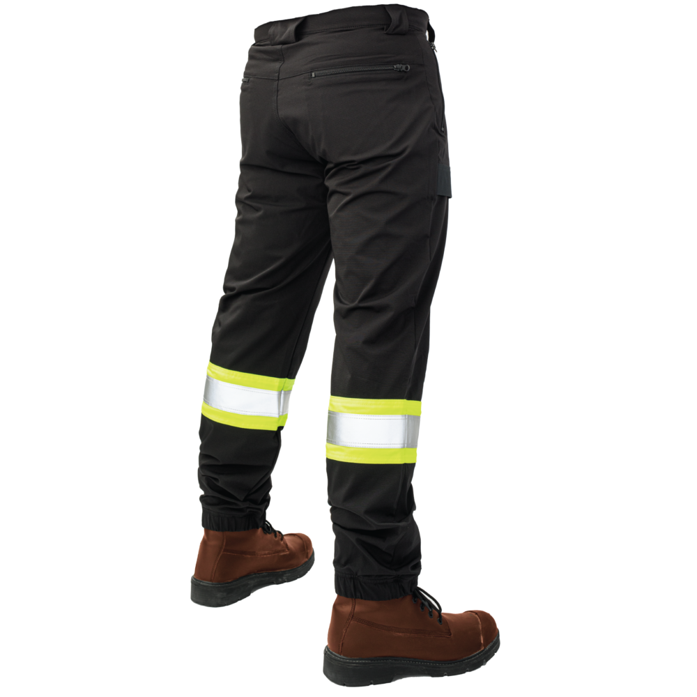 Tough Duck Comfort Fit Stretch Hi-Vis Jogger Pants SP10 - High Visibility Workout & Construction Safety Pants for Men