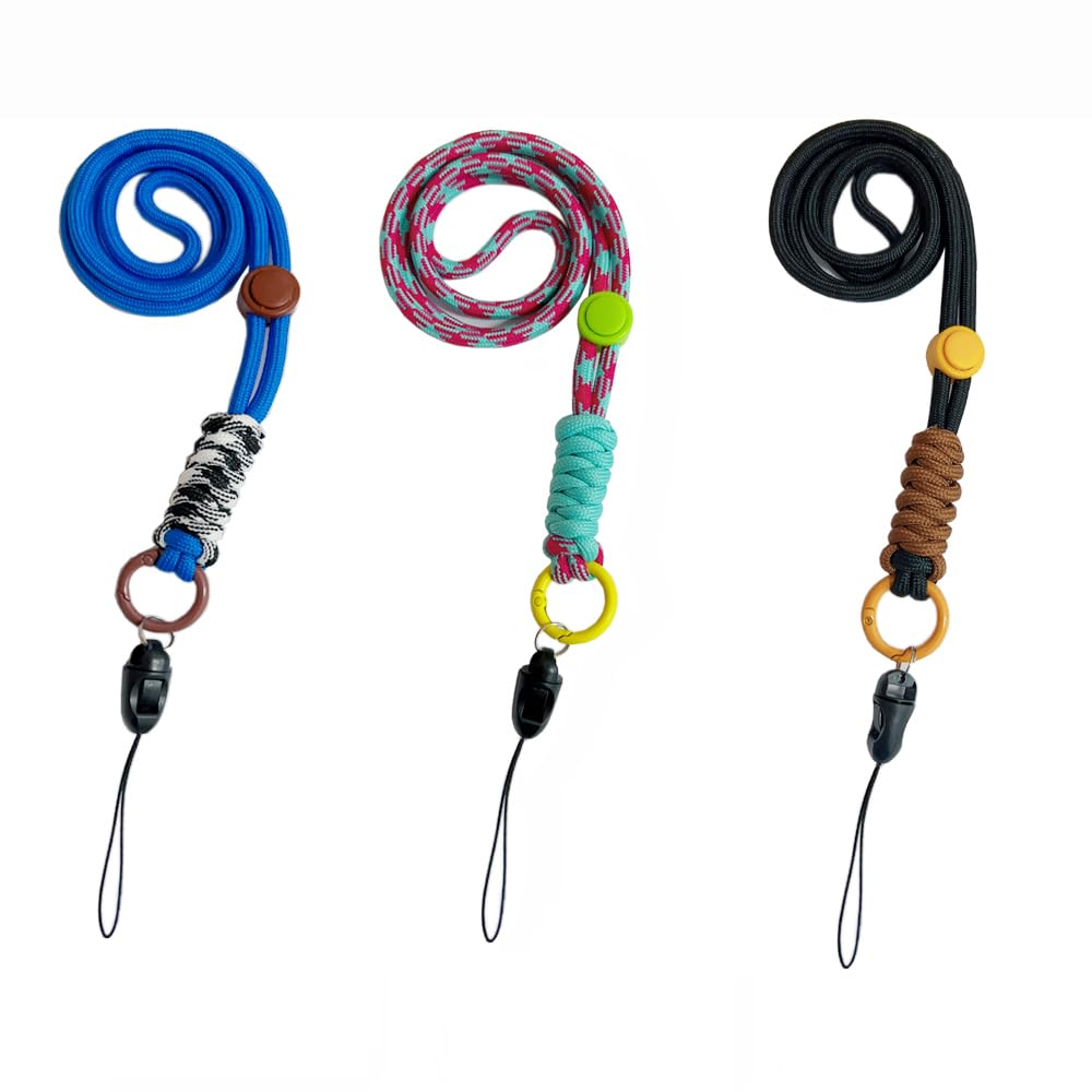 KCKEYS 3-Pack Adjustable Nylon Wrist Lanyards - for Phone, Camera & Keys (10.2