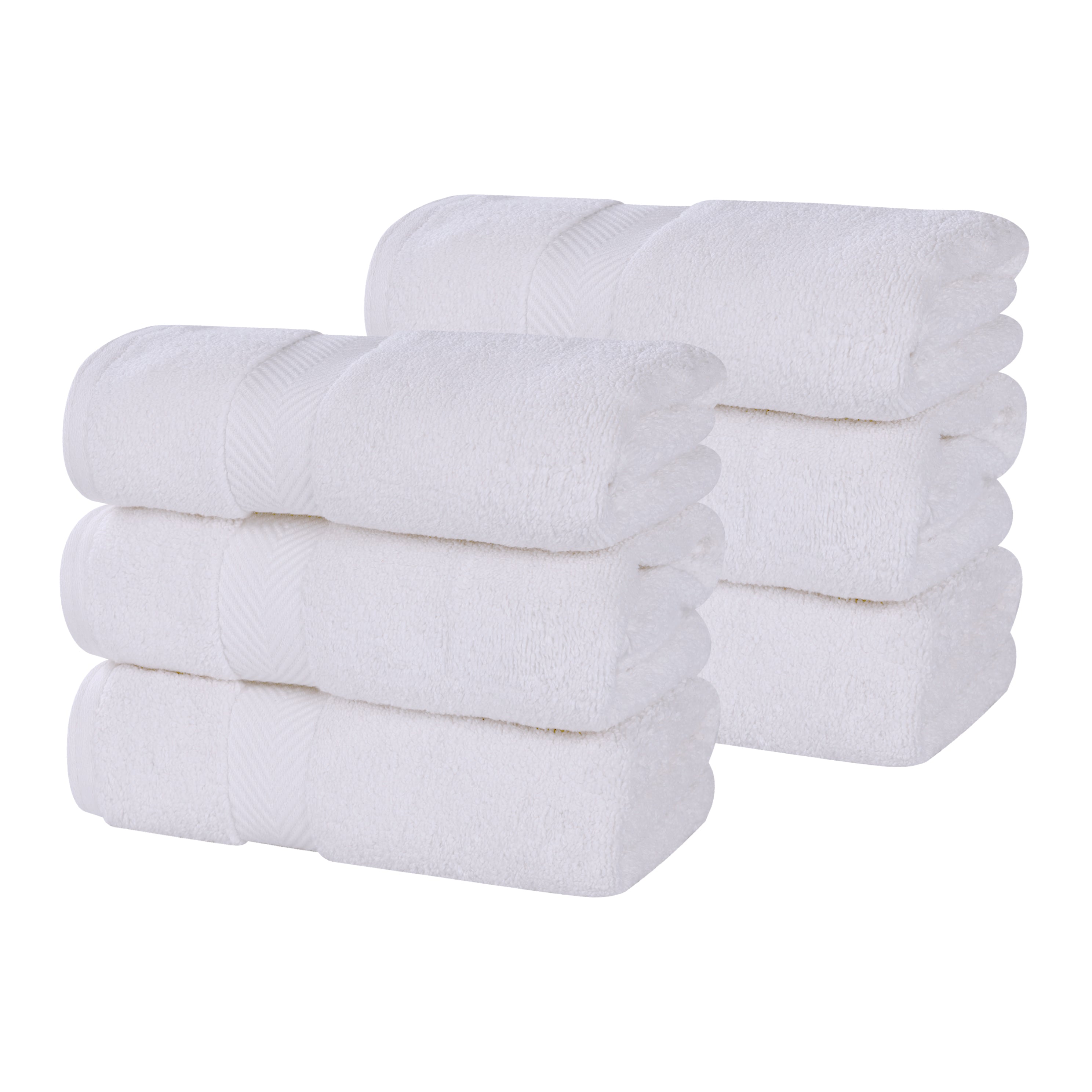 Premium 6-Pack Zero Twist Cotton Hand Towels - Ultra Soft, Highly Absorbent for Kitchen, Bathroom & Gym - Solid Color Home Essentials