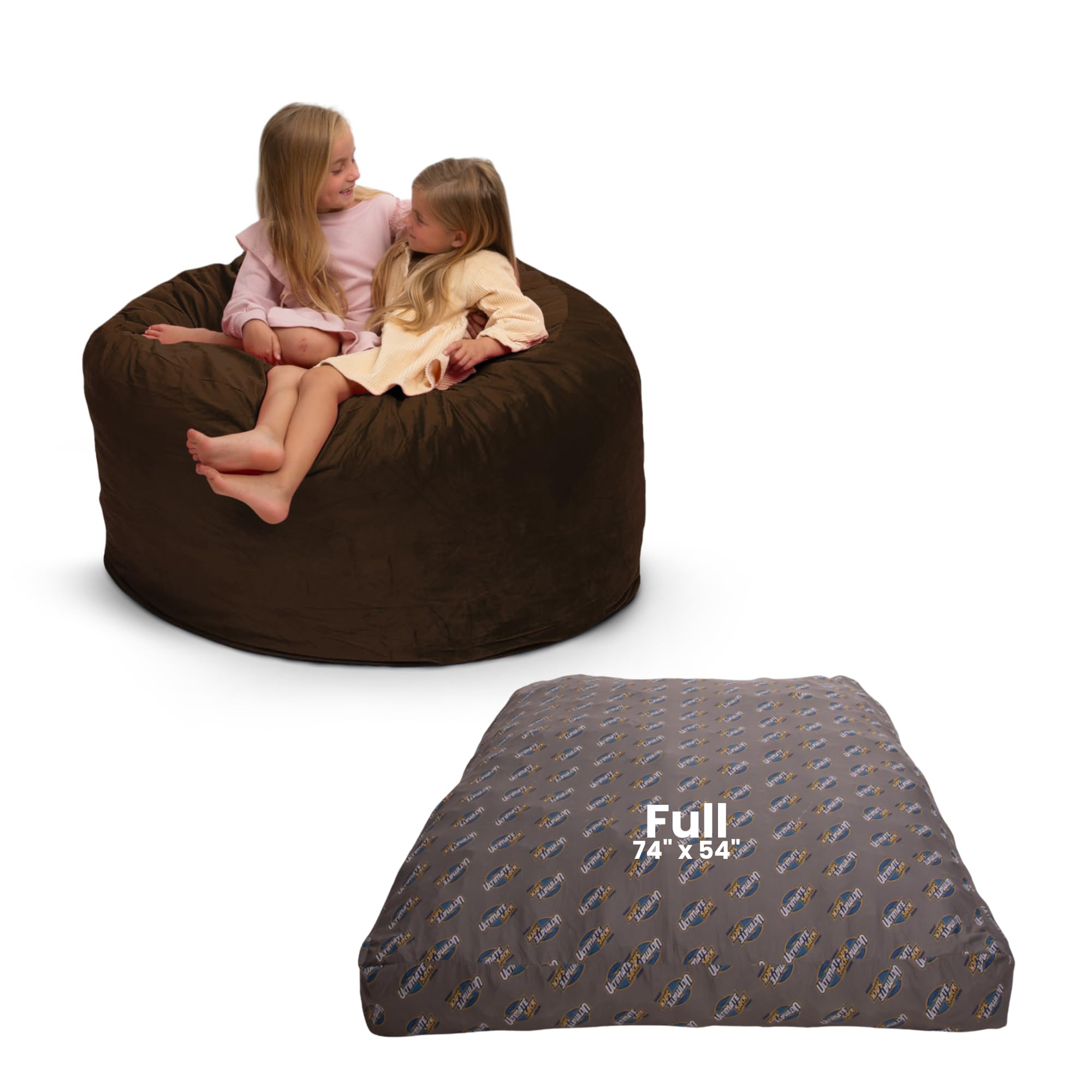 ULTIMATE SACK Convertible Bean Bag Chair - 3-in-1 Cozy Sleeper, Sofa Bed & Futon Alternative | Comfortable & Stylish Furniture for Living Room, Bedroom, Dorm, Guest Room | Perfect for Lounging, Napping & Small Space Living
