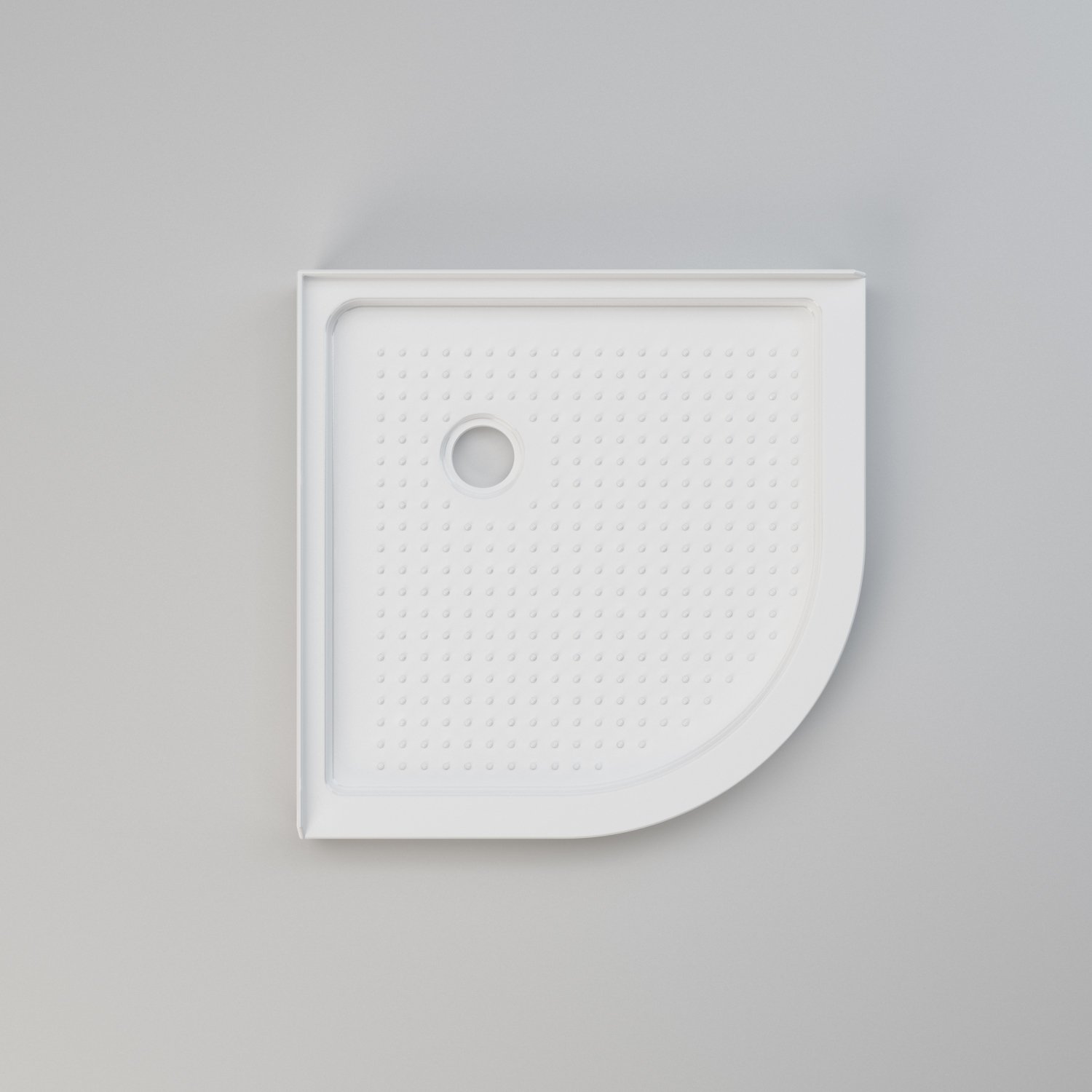Acrylic Corner Shower Pan 38x38x3 Inches with Drain - White Bathroom Shower Base for Small Space & Modern Bathroom Renovation