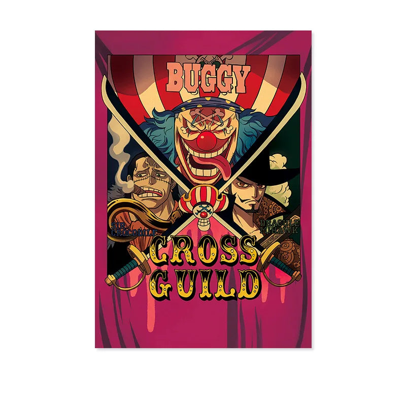 One Piece Bounty Wanted Sticker Posters - Anime Wall Decor for Bedroom, Office & Game Room - Perfect for Fans & Collectors