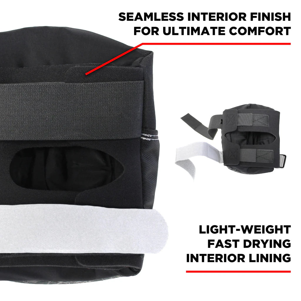 187 Killer Pads Pro Knee Pads - Black/White with White Caps - Protective Gear for Skateboarding, BMX, Rollerblading & Extreme Sports