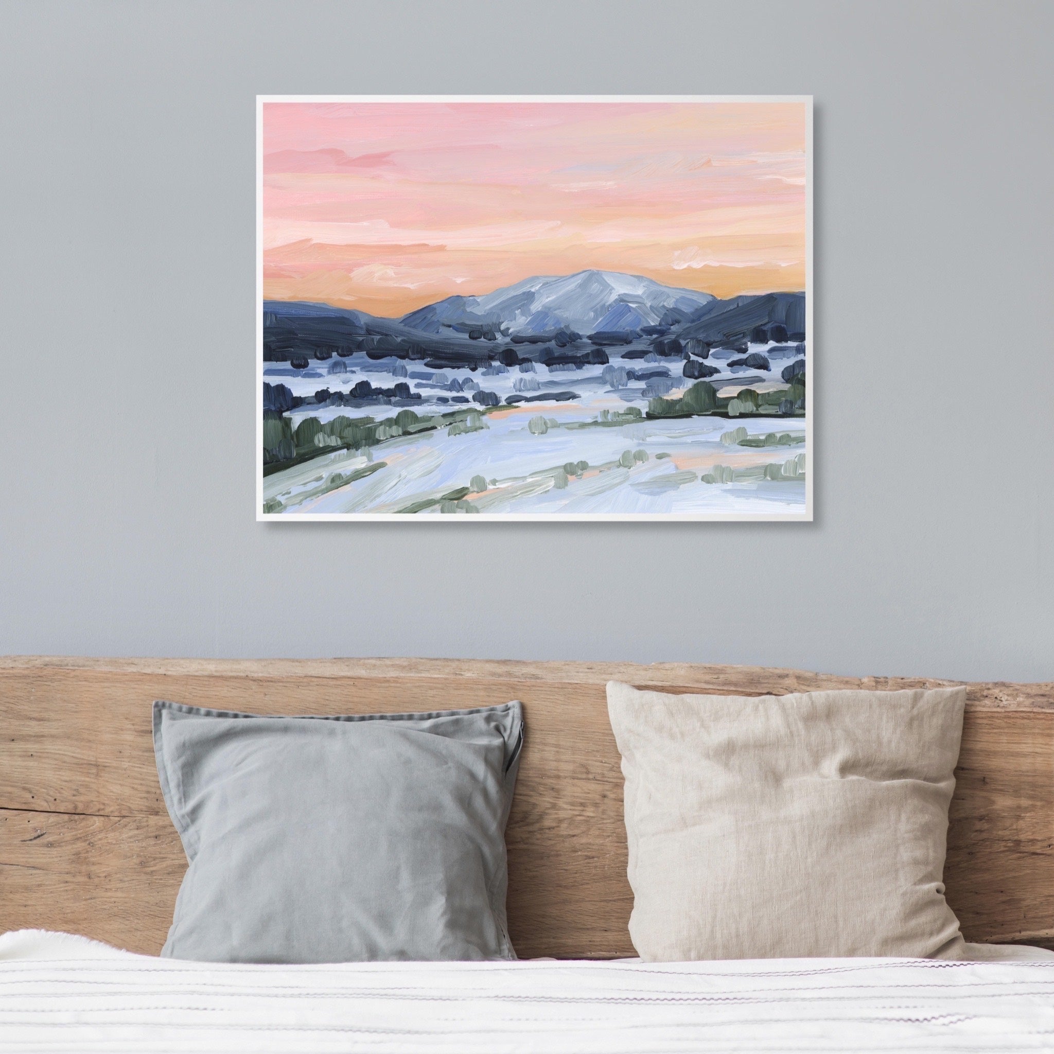 Winter Sky Art Print - Stunning Landscape Wall Decor for Living Room, Bedroom & Office - Perfect for Home & Office Decor