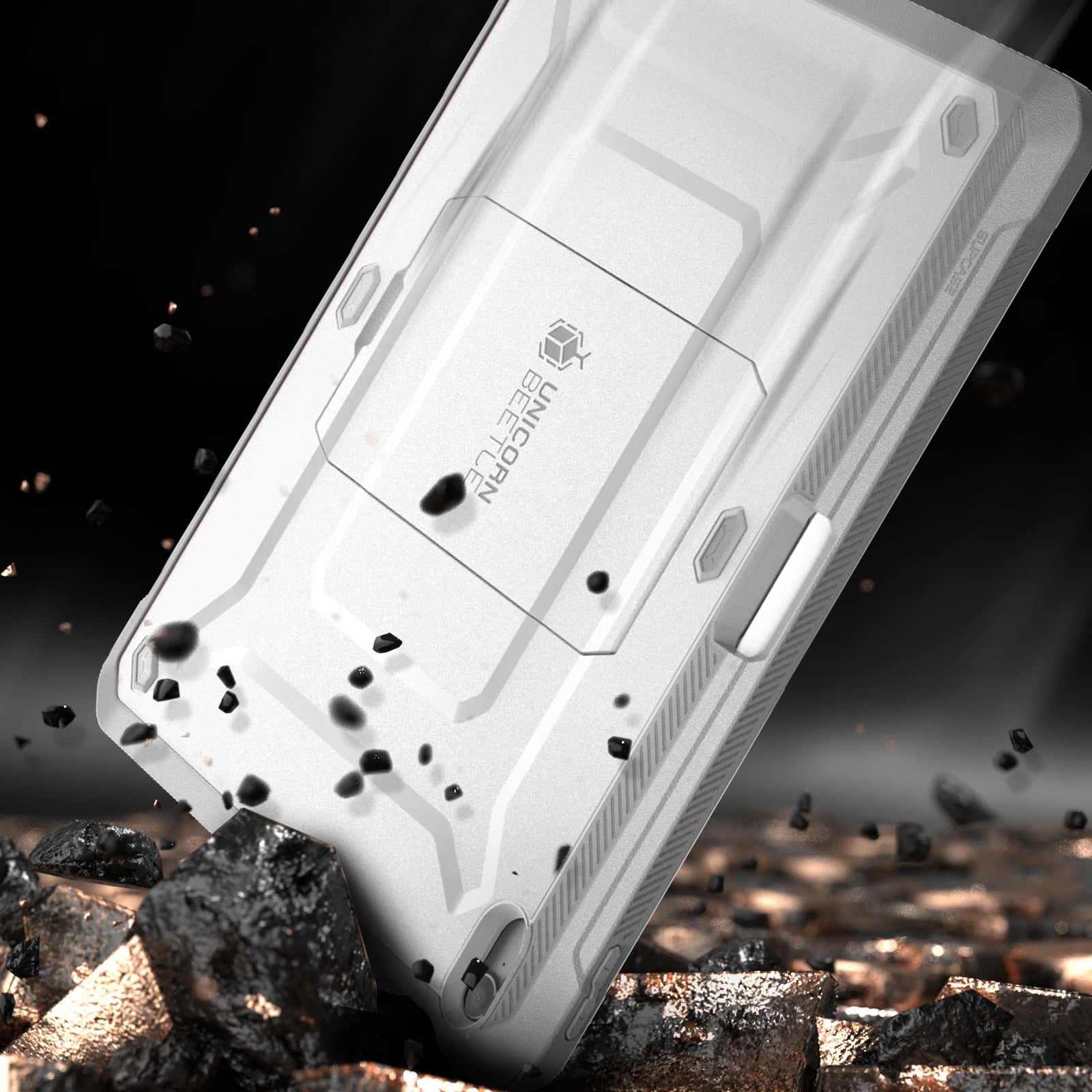 iPad Air 4/5 Unicorn Beetle PRO Rugged Case with Kickstand - Shockproof Protective Cover for iPad Air 4th & 5th Gen (2020/2022) - White - Perfect for Outdoor, Travel & Work Use